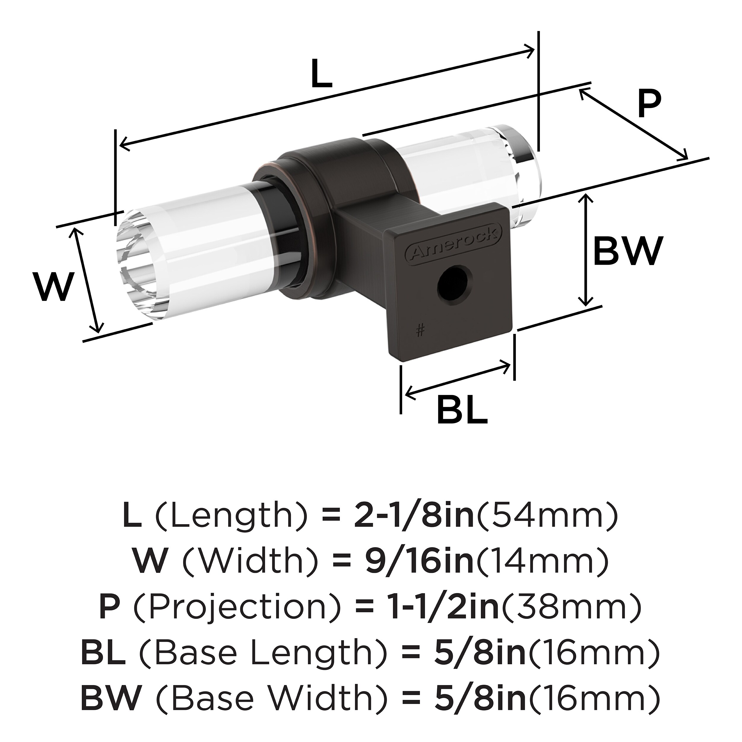 Amerock BP36977CORB Cabinet-Knobs - View #4