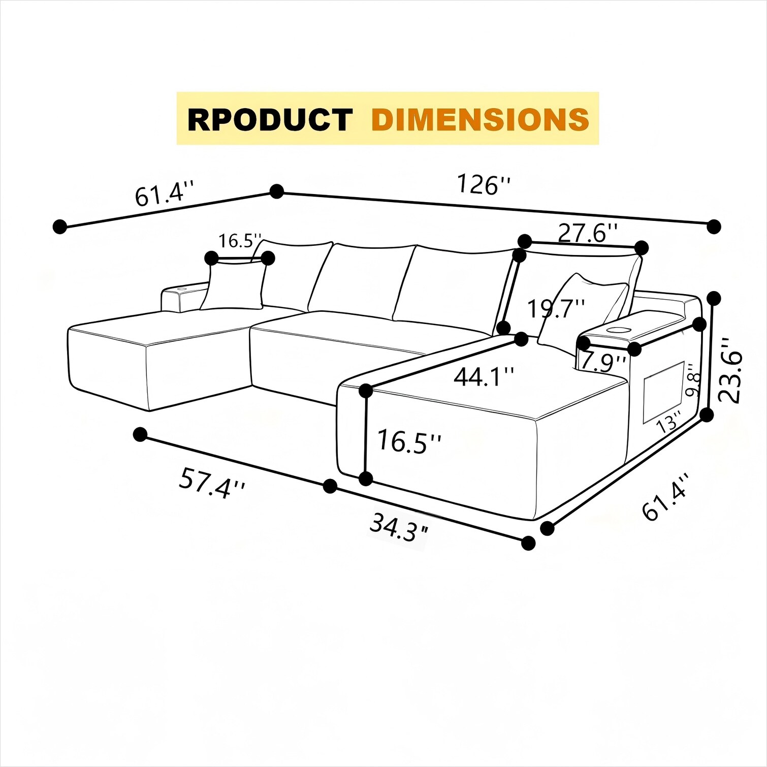 SunJet VELNZH6CNG0E Sofas-Loveseats - View #3
