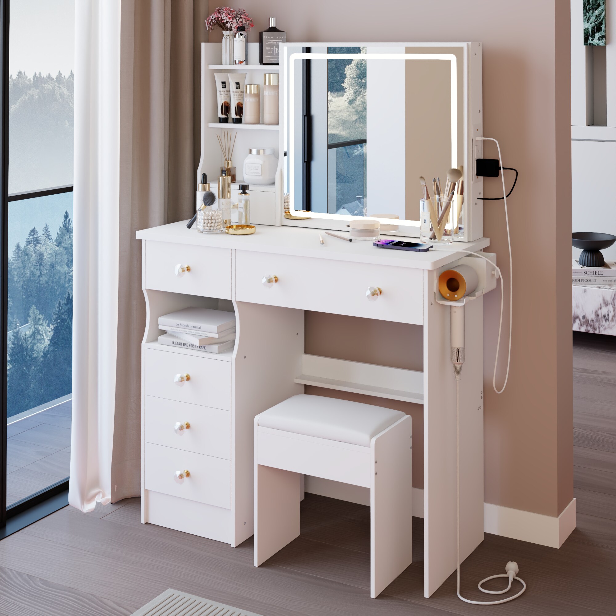 Kahomvis AC-QPCRAZY-08 Bedroom-Vanities - View #9