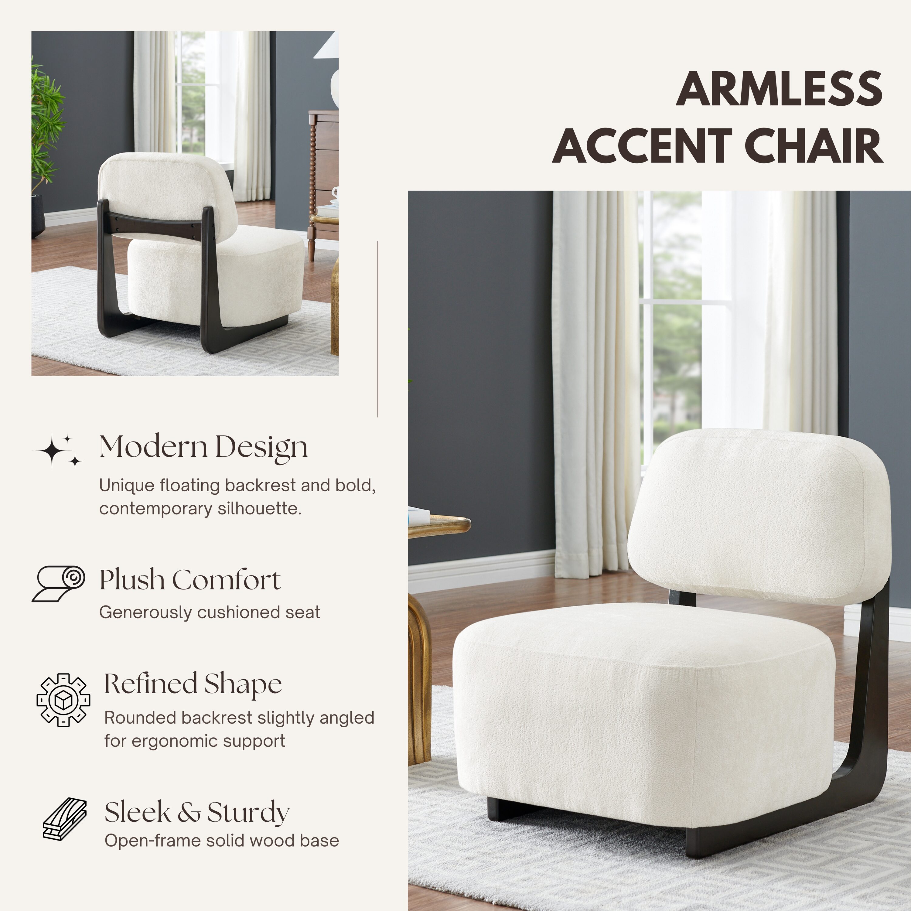 Roundhill Furniture AC408WH chairs - View #6