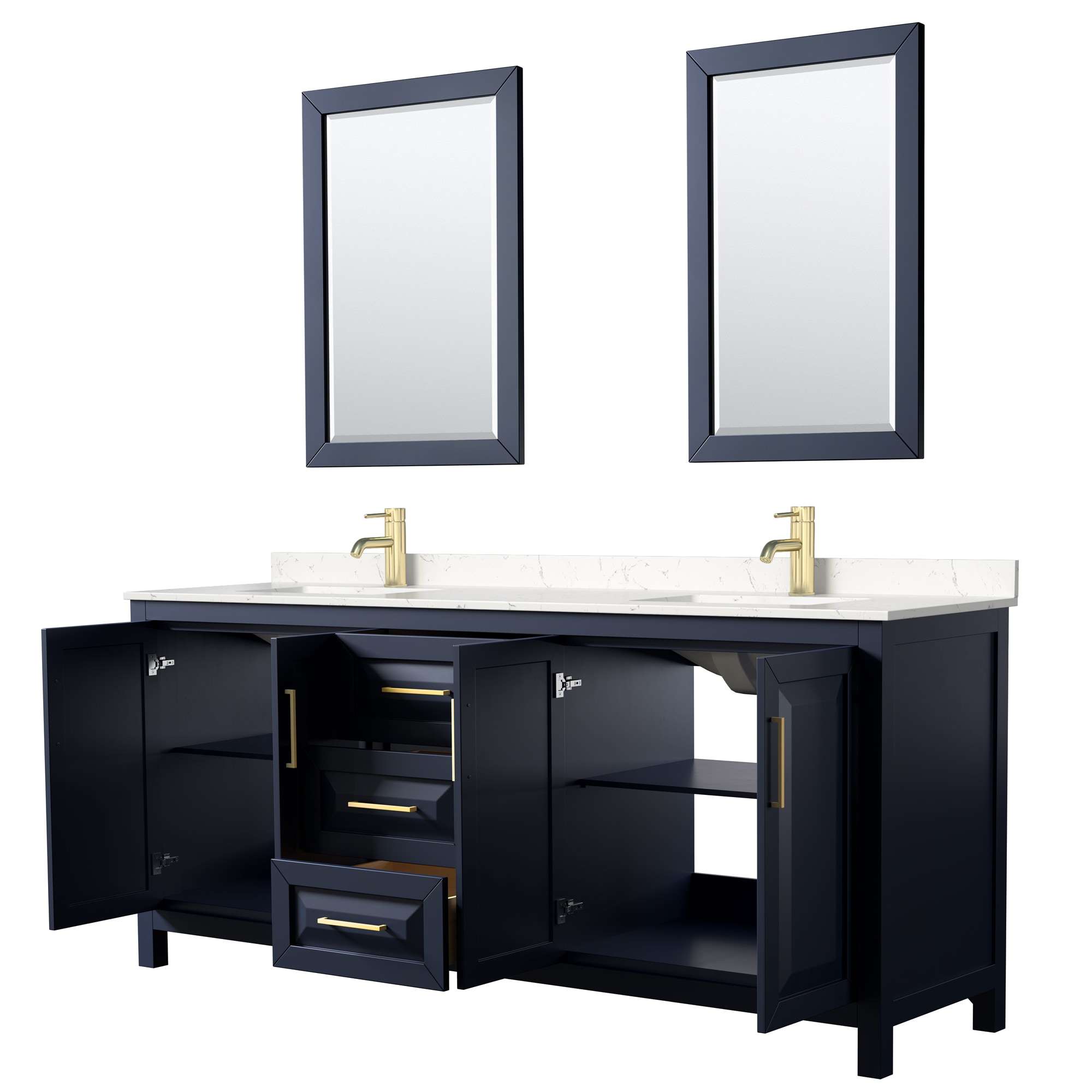 Wyndham Collection WCV252580DBLC2UNSM24 Bath-Vanity-Combo - View #2