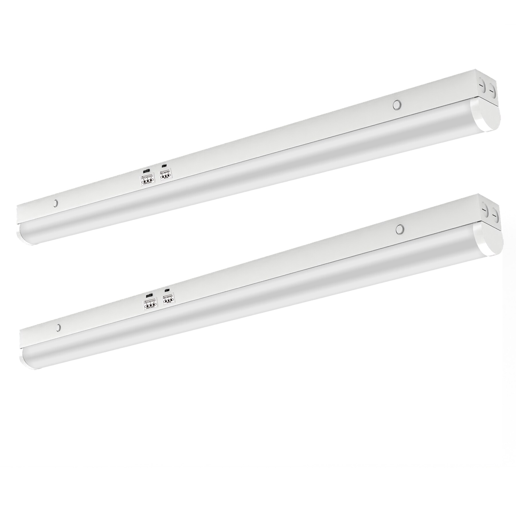 WYZM 4-ft 5400 Lumens White 2 -Light Daylight LED Flush mount Garage Shop Light 2 -Pack