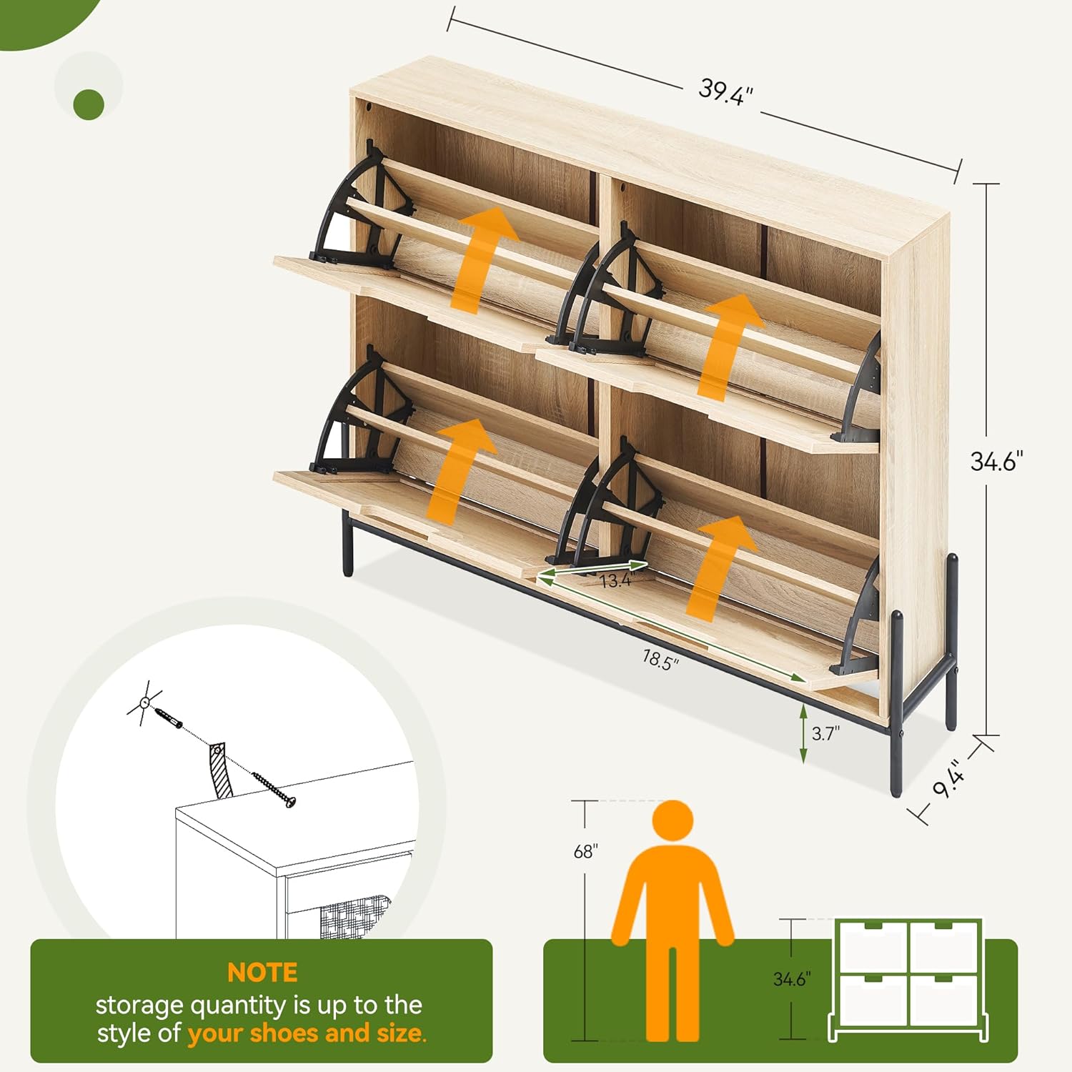 Qeetex DHZ-PHO-0Y1VVCBV Shoe-Racks - View #2