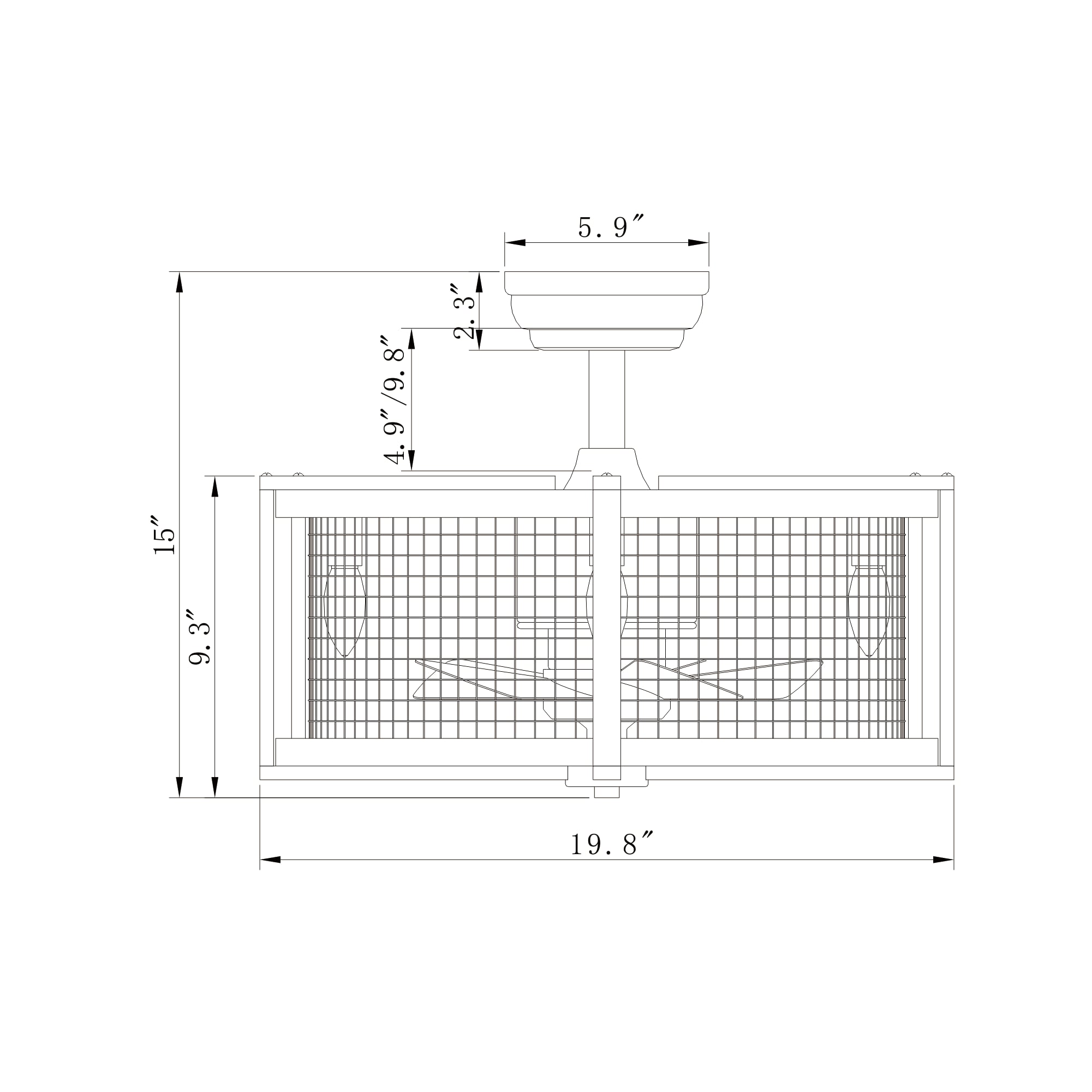 Home Accessories Inc CFL-8491S/IGW Ceiling-Fans - View #6