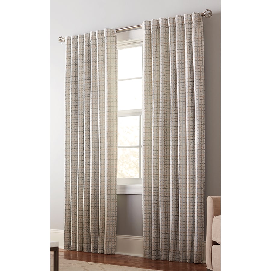 allen + roth 1630419 84-in Mineral Light filtering Standard lined Back tab Single curtain panel