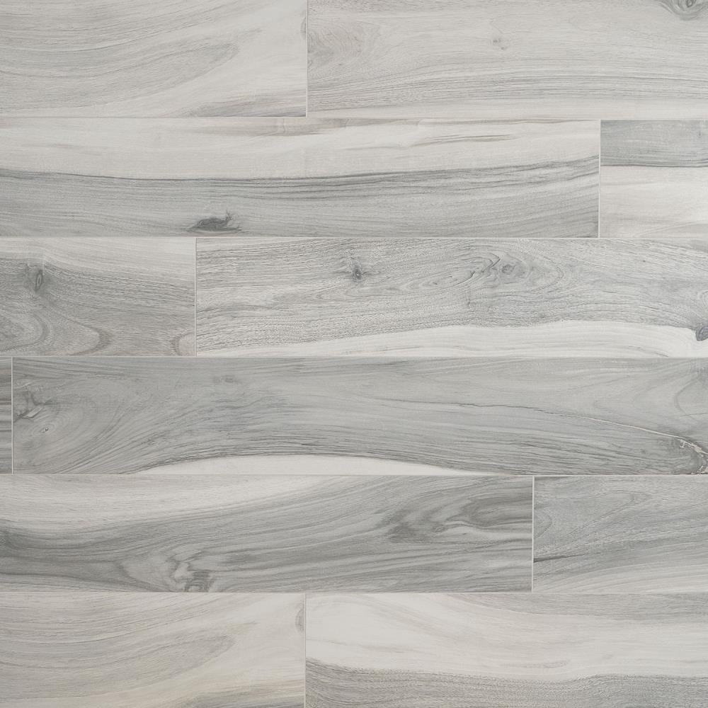 Artmore Tile EXT3RD105462 Peruvian Gray 8-in x 48-in Matte Porcelain Wood look Large format Floor and Wall Tile ( 10.32-sq ft Carton )