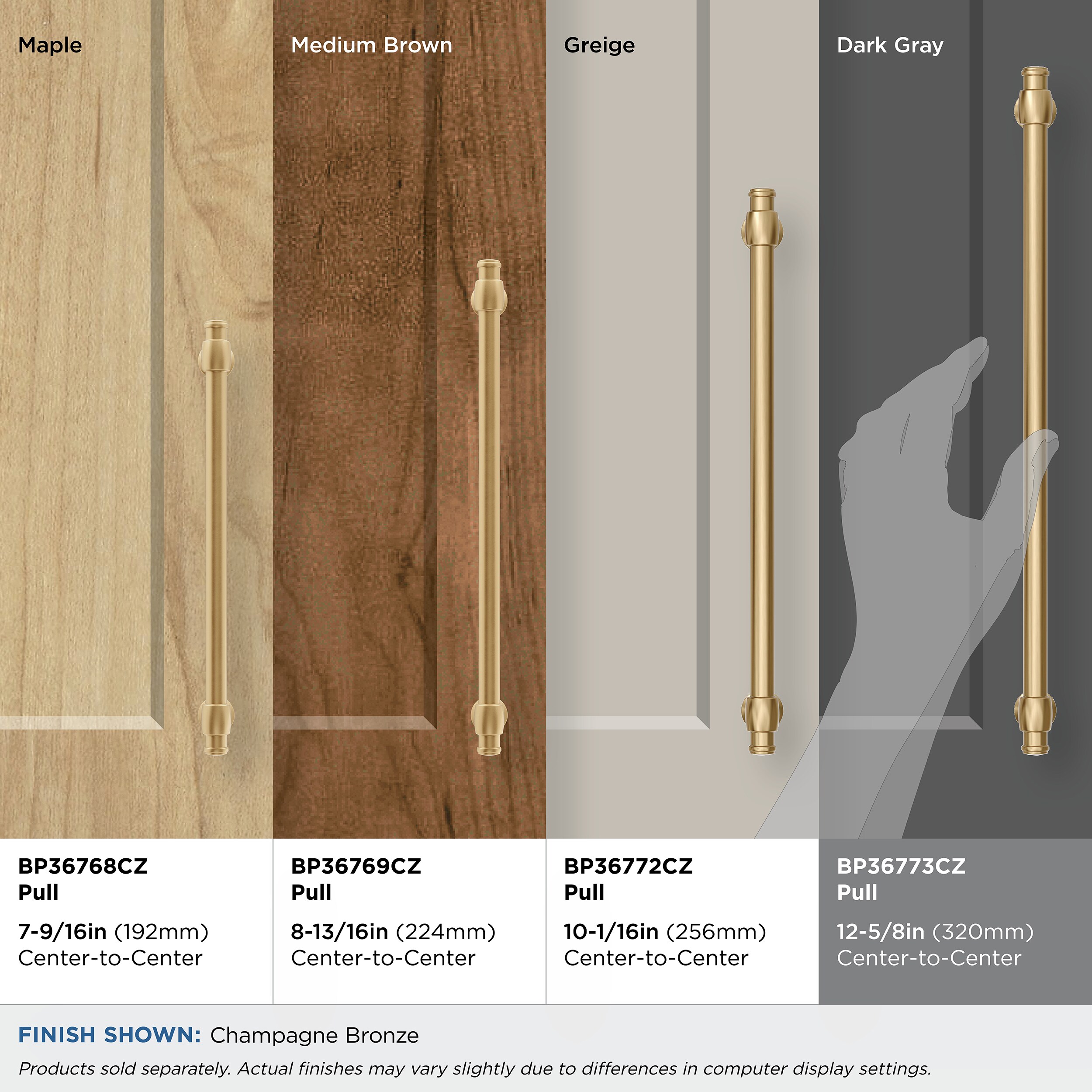 Amerock BP36773CZ Cabinet-Pulls - View #6