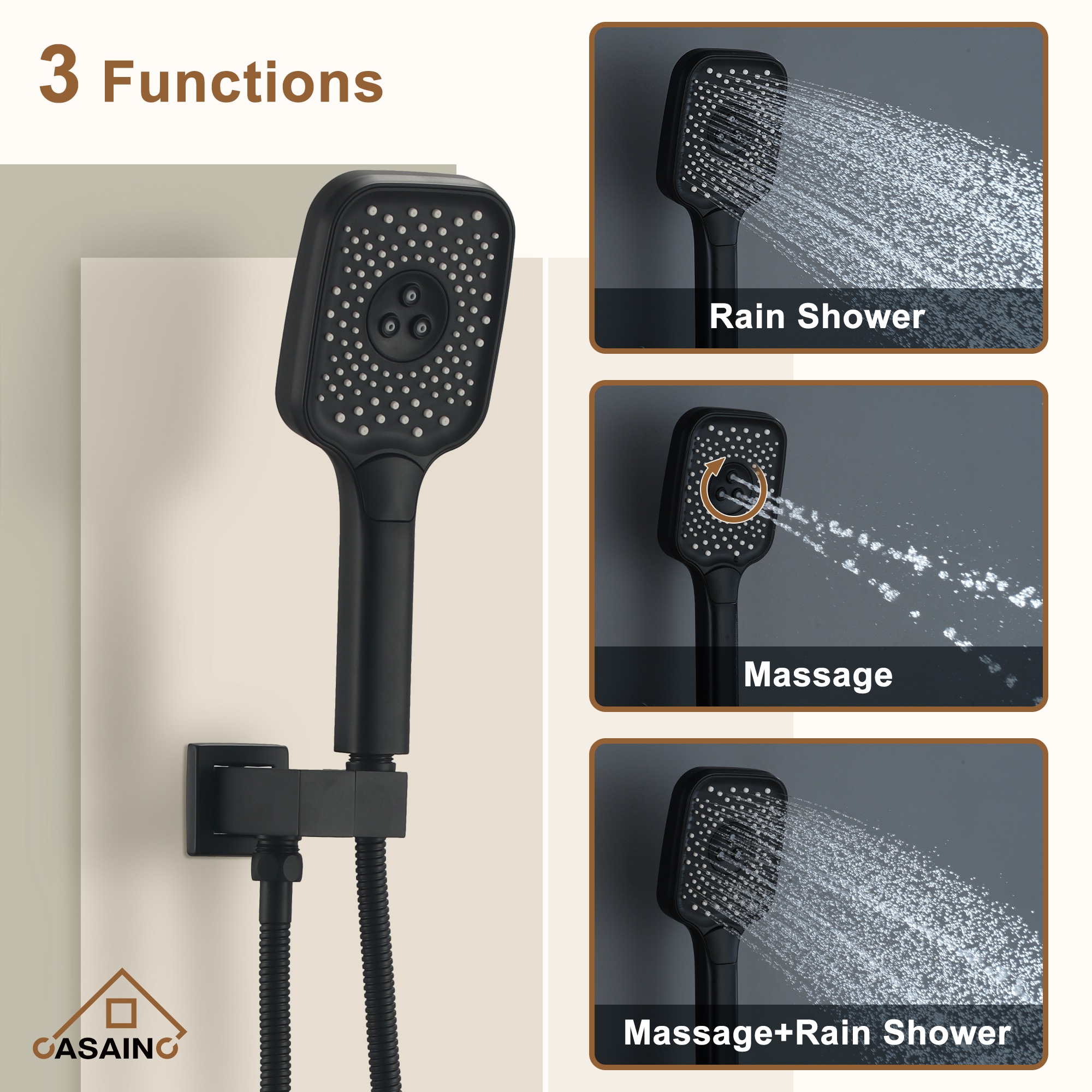 CASAINC TC09-BN Showerhead-Bar-Panels - View #4