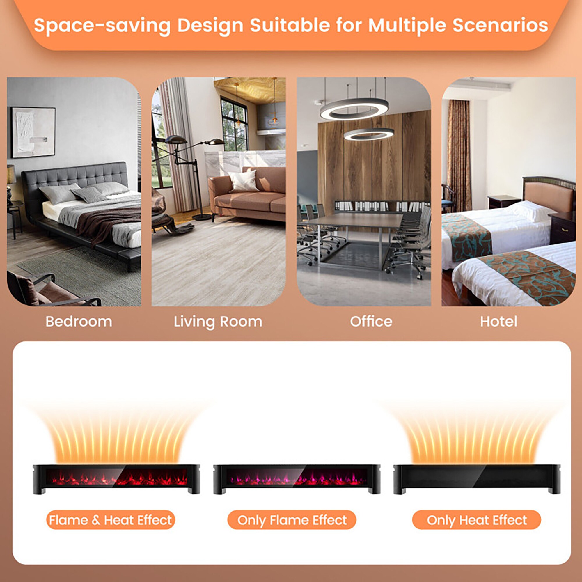 Clihome CL-FP10180BK Portable-Electric-Heat - View #8