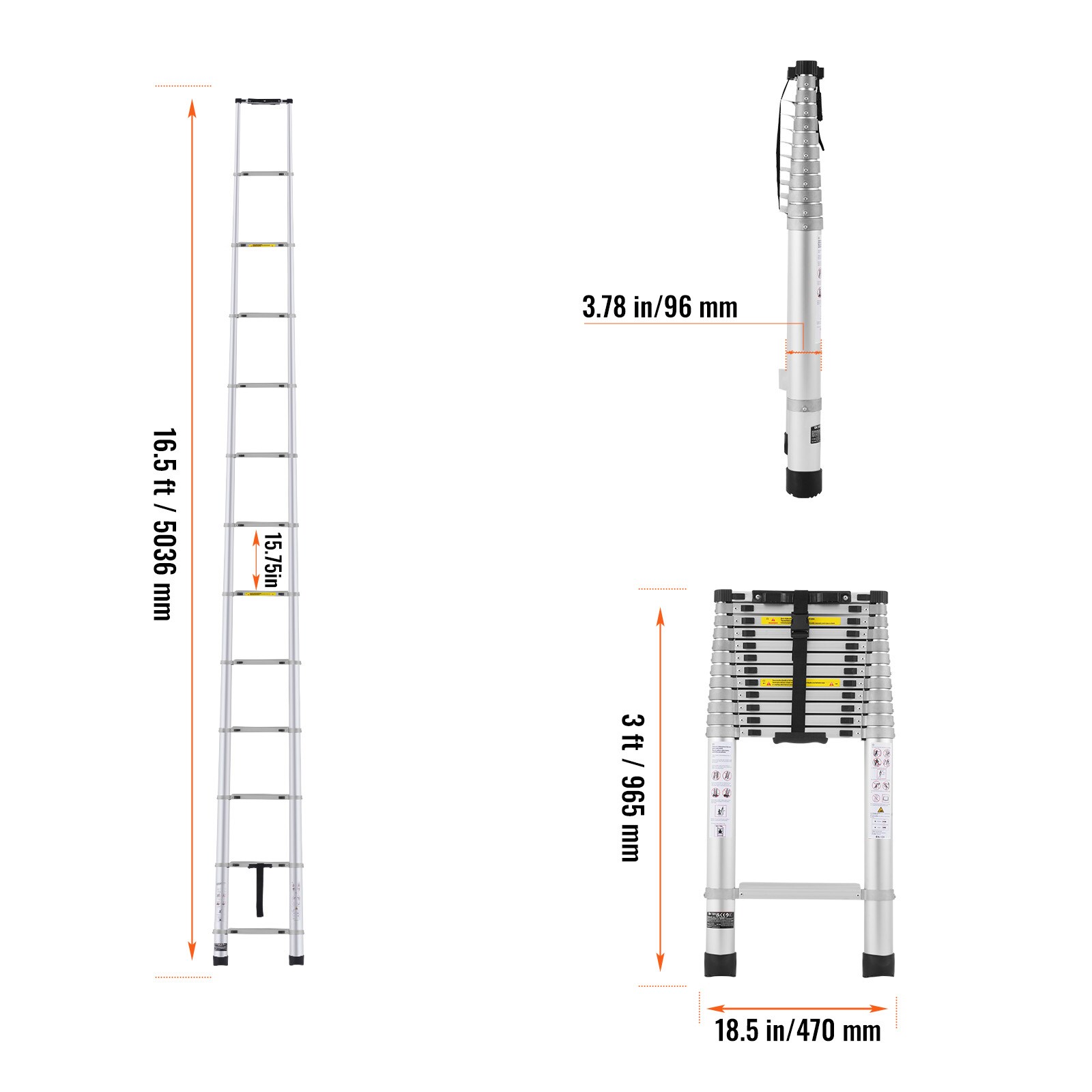 VEVOR SCSSLTQLHJK105993V0 Step-Ladders - View #2