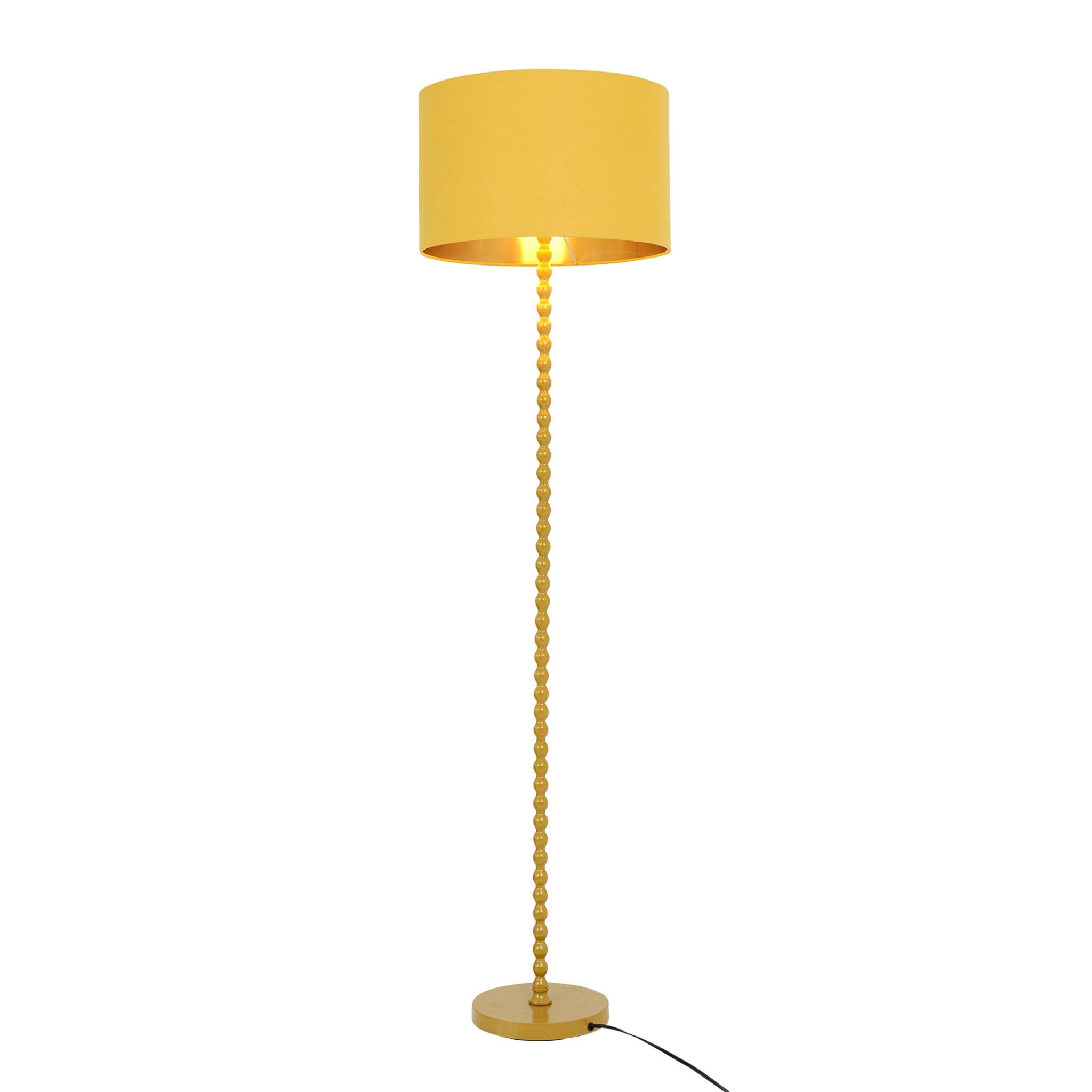LUXEYARD Modern Floor Lamp for Living Room Tall Corner Lamp for Bedroom and Office Lighting Orbit Floor Lamp Ochre and Gold 110-120V
