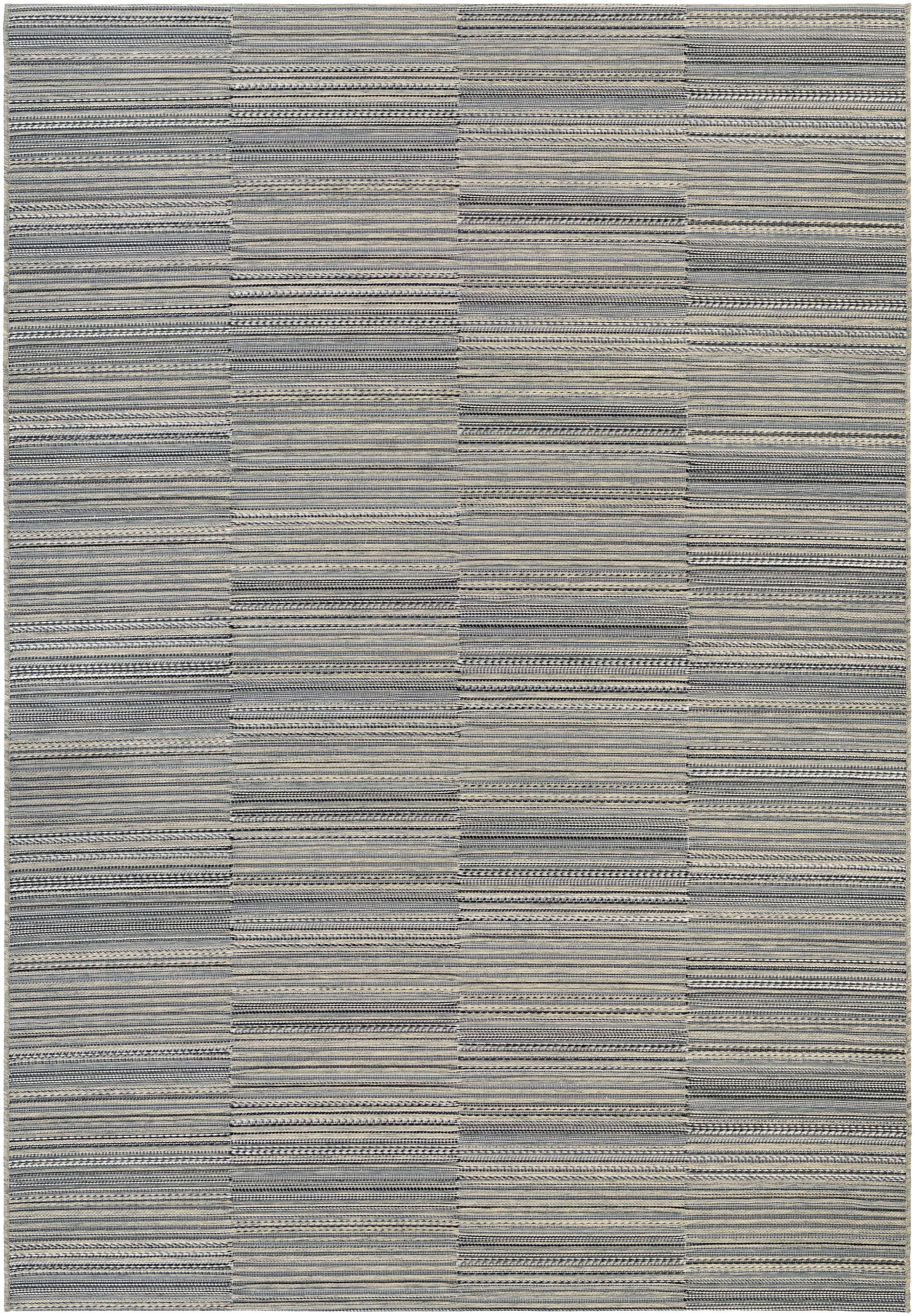 Cape Collection Black Rectangular Synthetic Indoor/Outdoor Rug - 2' x 3'7"