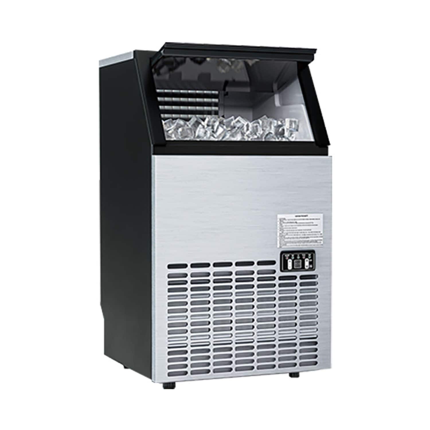 GZMR GM-EP21967 Portable Built-In Stainless Steel Commercial Ice Maker 110-lb Ice Per day Freestanding or built-in Cubed Ice Maker ( Stainless Steel )
