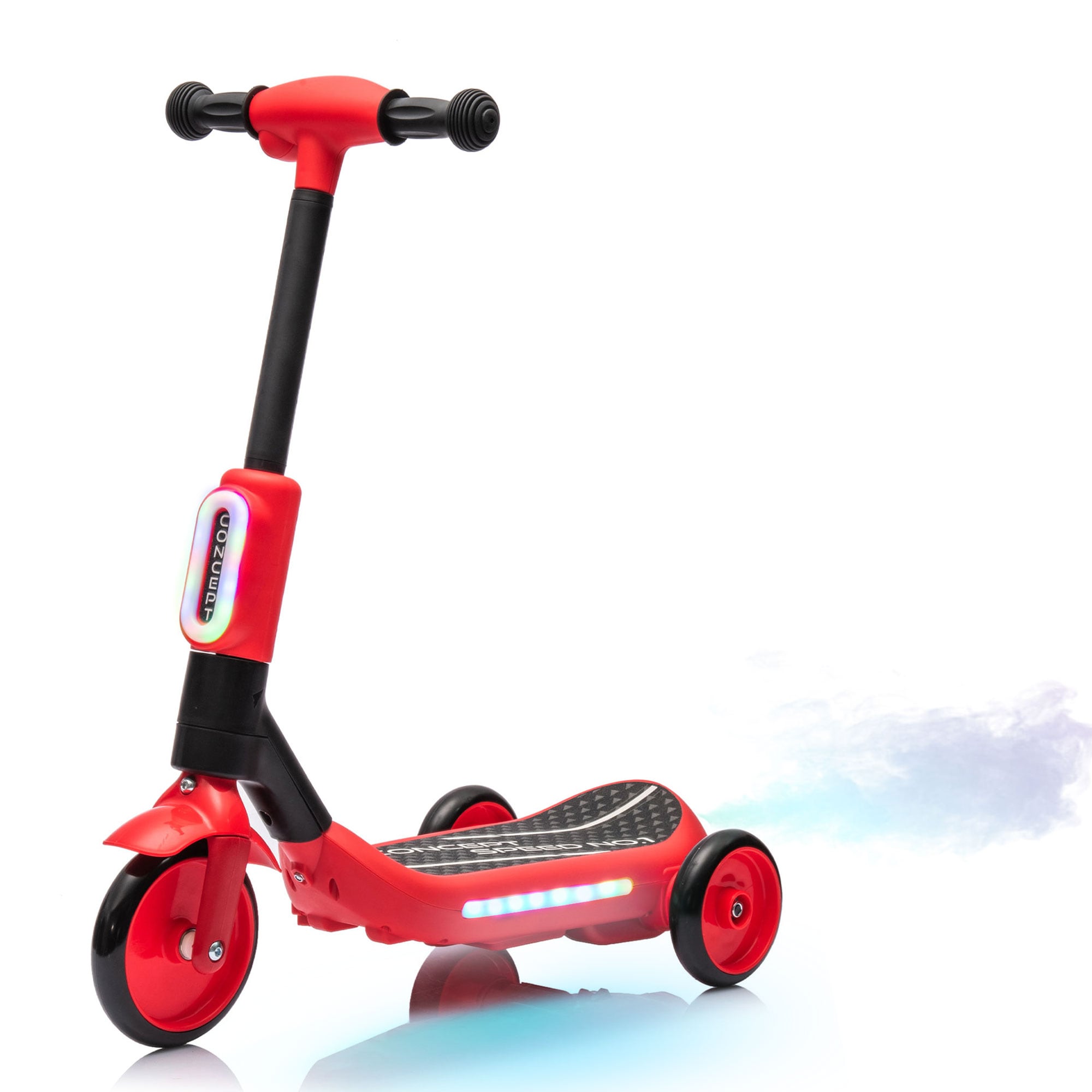 LOVMOR SF-WO-W1578P268989 Kids Ride On Three Wheel Balance Electric Scooter Toy Tail Color Lights W Spray Pu Wheels Music For Kids