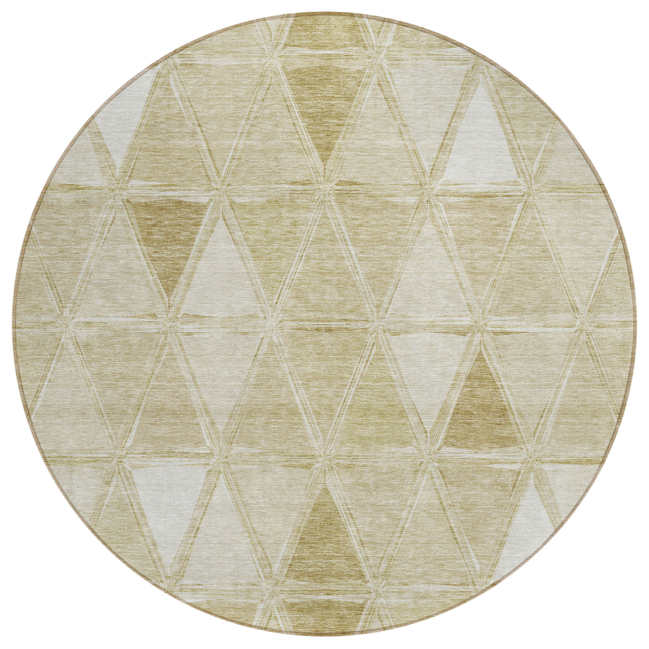 Addison Rugs ACN722KH8RO Chantille ACN722KH 8 x 8 (ft) Polyester Khaki Round Indoor/Outdoor Geometric Machine washable Area rug