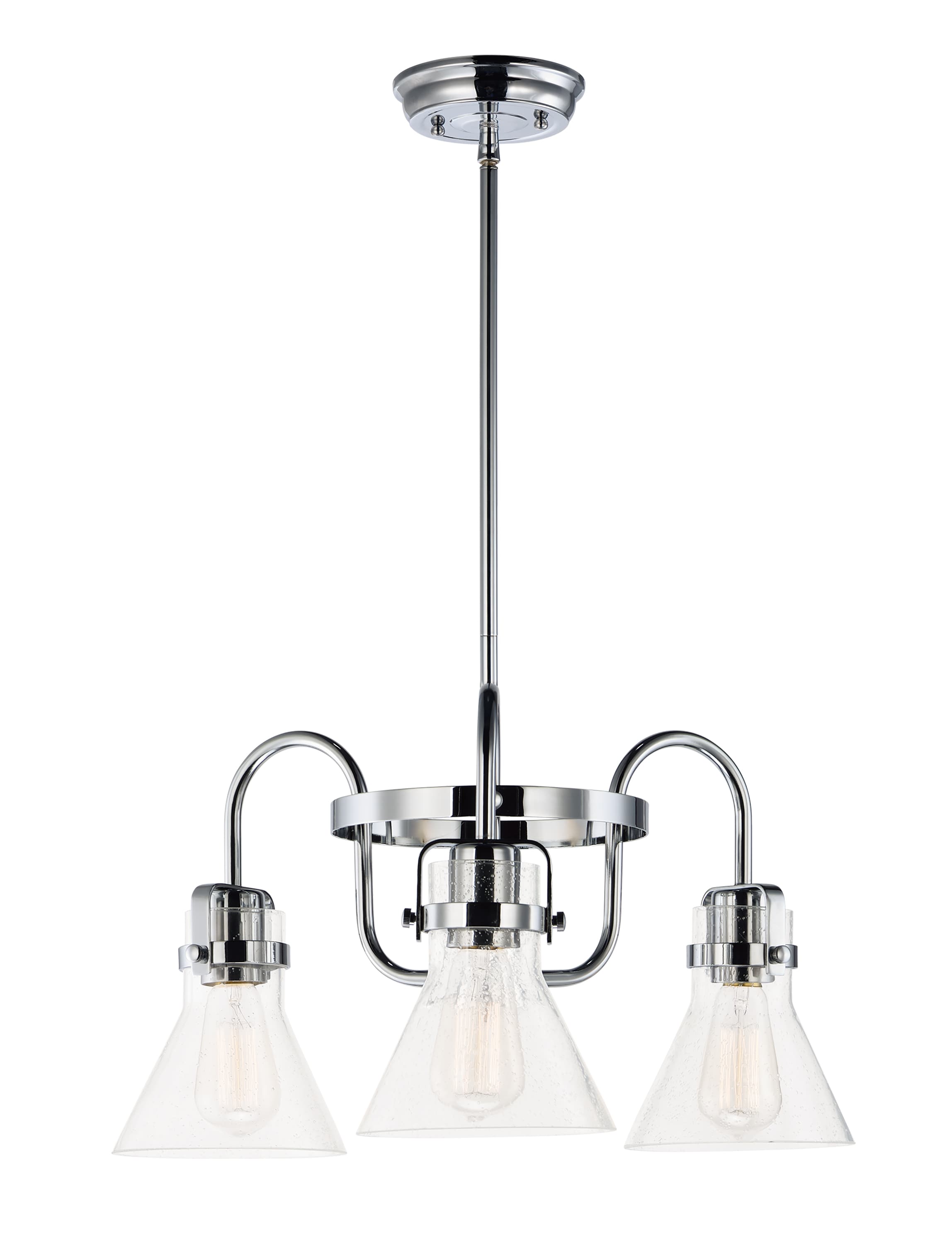 Maxim Lighting 26116CDPC Seafarer 3 -Light Polished Chrome Coastal For Use in Bedrooms, Dining Rooms, Foyers, Kitchens, Living Rooms Chandelier
