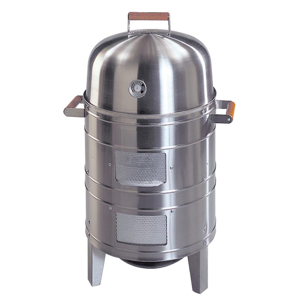 Americana 351-Sq in Stainless Steel Vertical Charcoal Smoker 5025.2.911 Sansujyuku sansujyuku.com