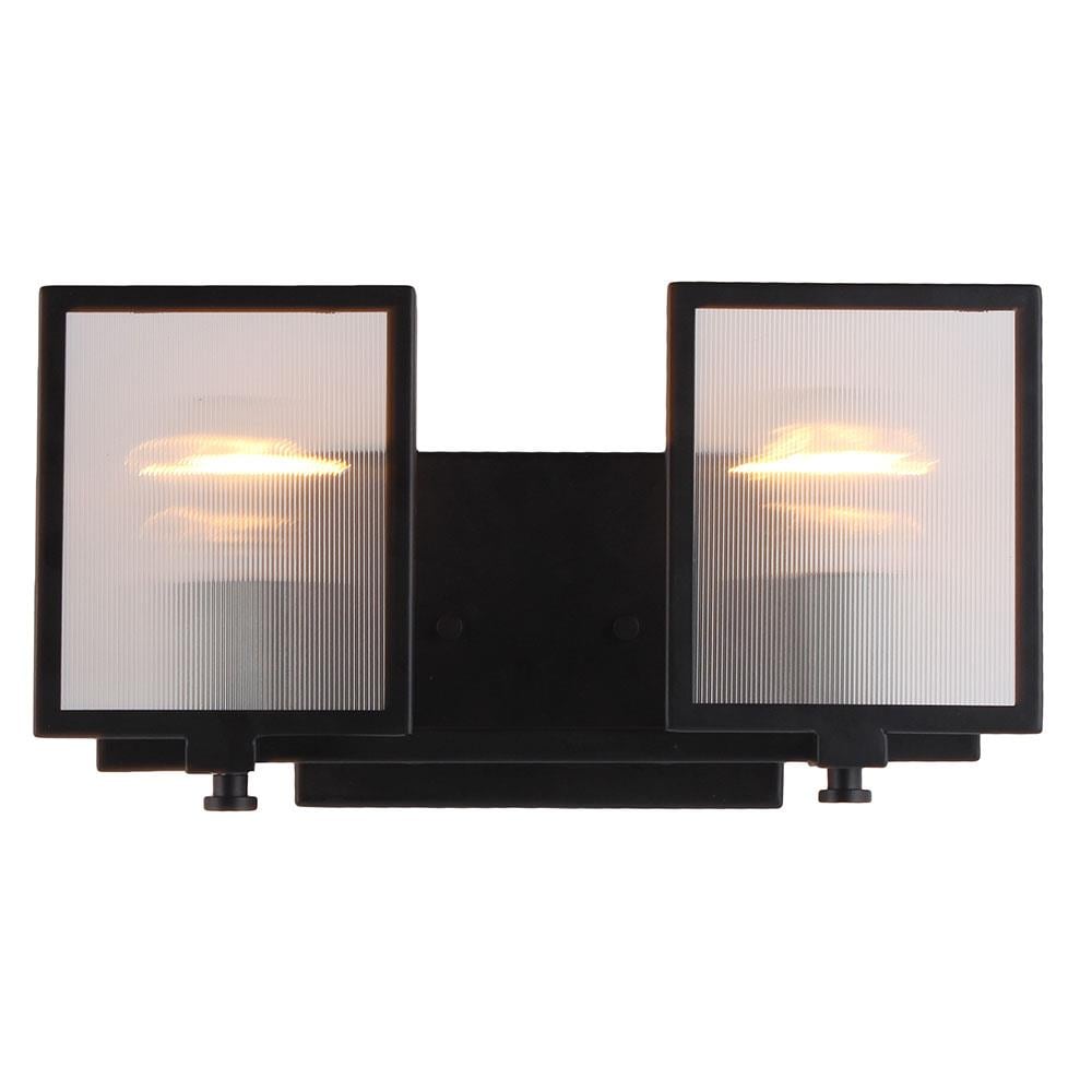 EGLO 203728A Henessy 14.5-in 2 -Light Matte Black Transitional Vanity light