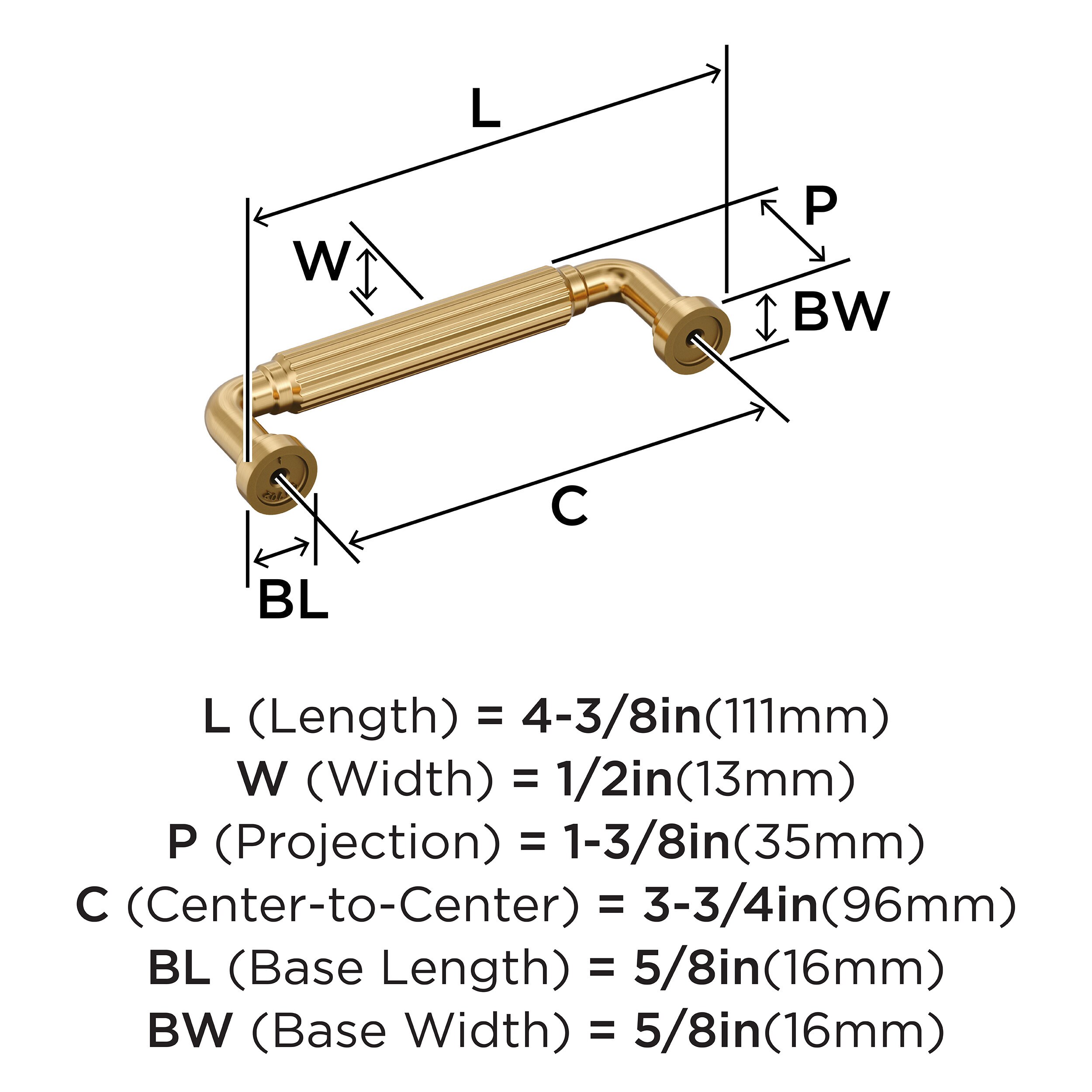 Amerock BP37702CZ Cabinet-Pulls - View #4