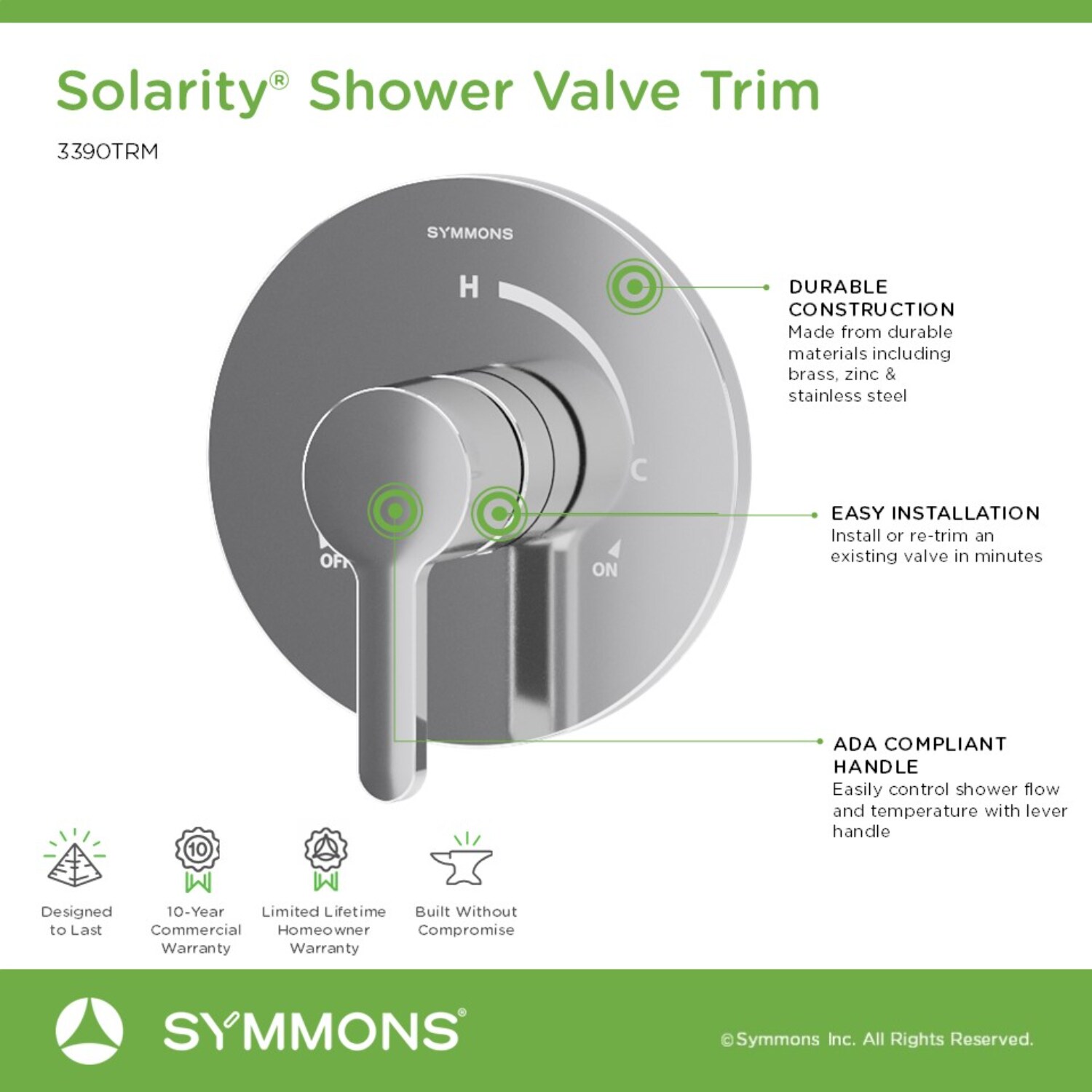 Symmons 3390TRM Shower-Handles - View #3