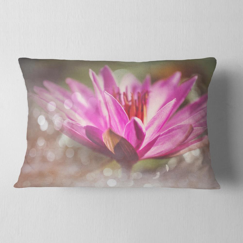 Designart Large Orange Gerbera on White - Floral Throw Pillow - 18x18