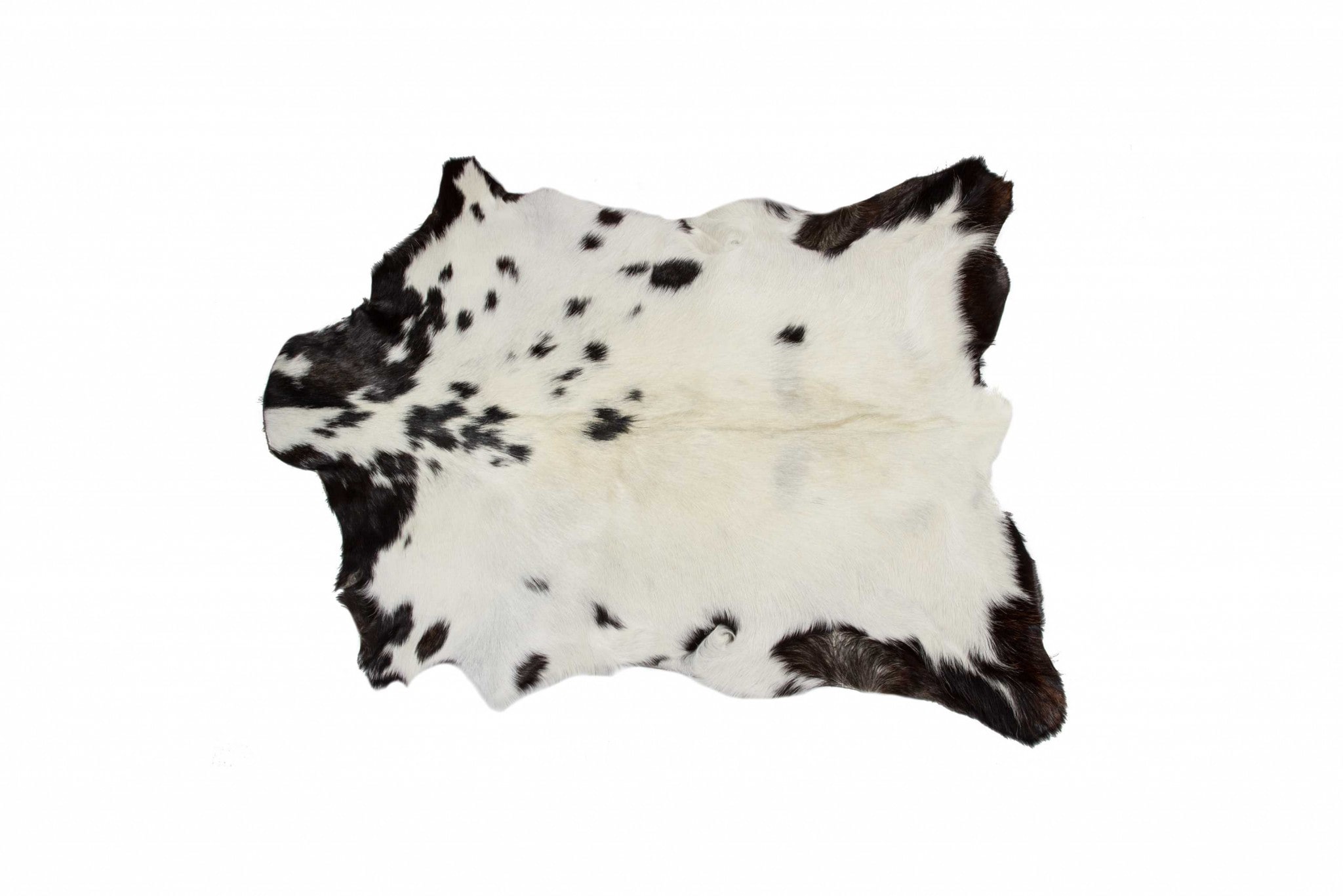 HomeRoots 316981 Josephine 2 x 3 (ft) Cowhide White black Irregular Indoor Area rug