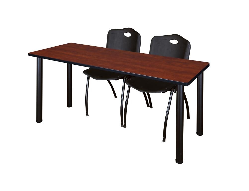 Regency MT7224CHBPBK47BK Training Red 4-Person Training Table (72-in W x 29-in H)