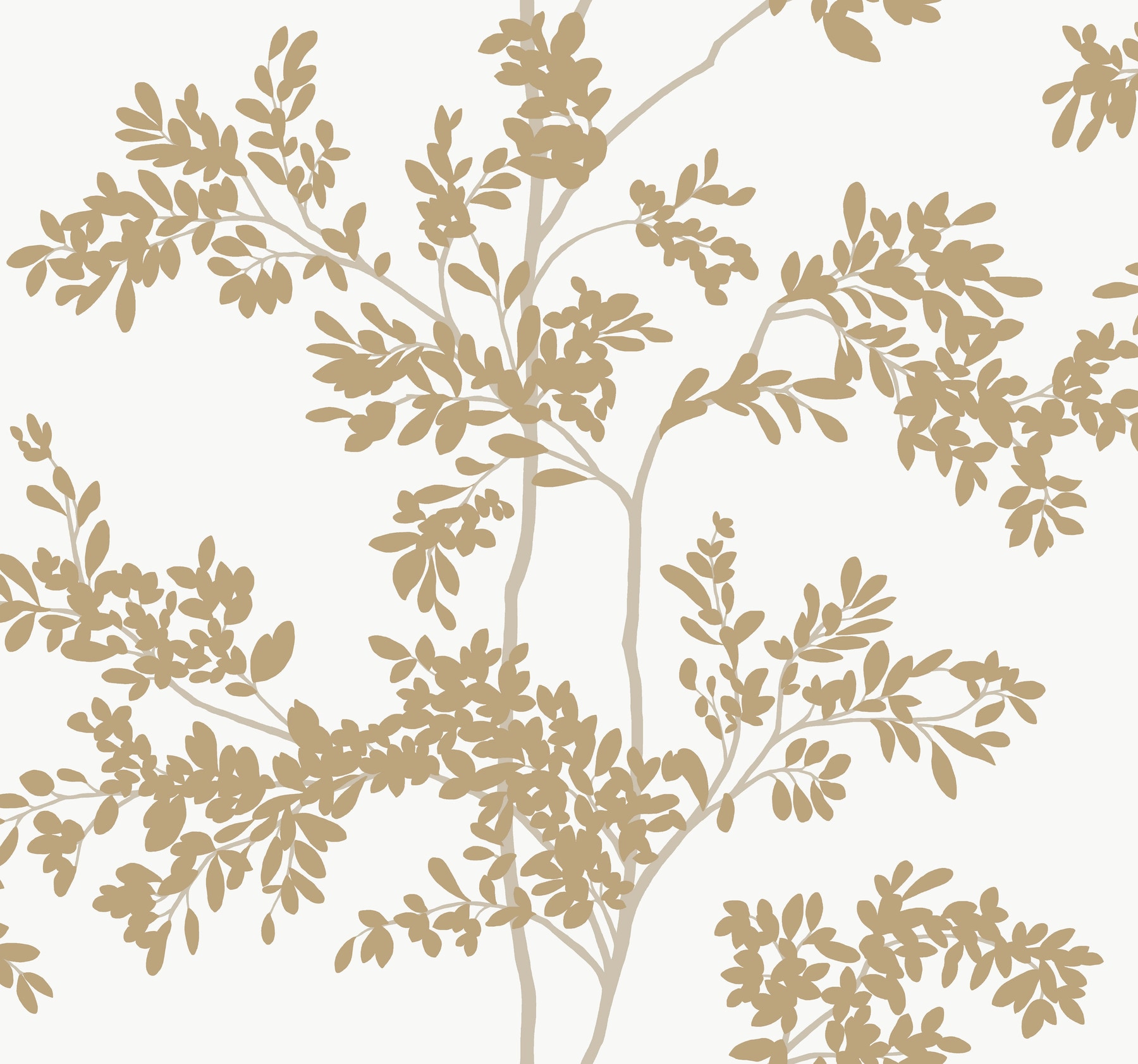 York Wallcoverings BL1806 60.8-Sq. Feet White Gold Non-woven Ivy/Vines Unpasted Wallpaper