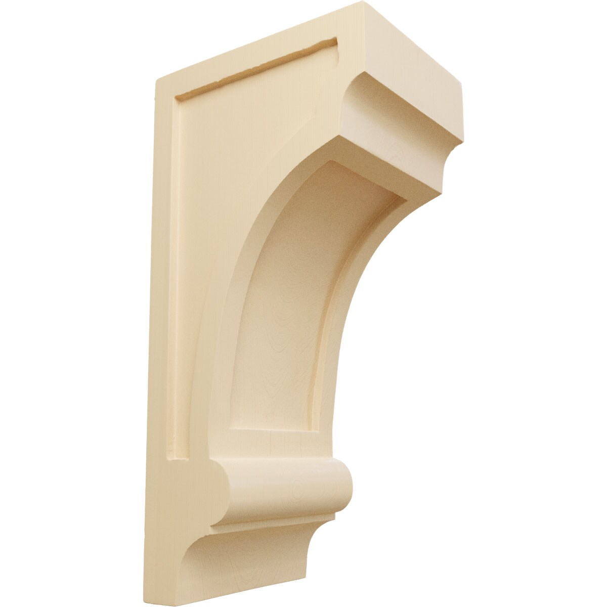 Ekena Millwork CORW06X07X14DIMA 5.5-in x 7-in x 14-in Unfinished Maple Wood Paintable/Stainable Corbel