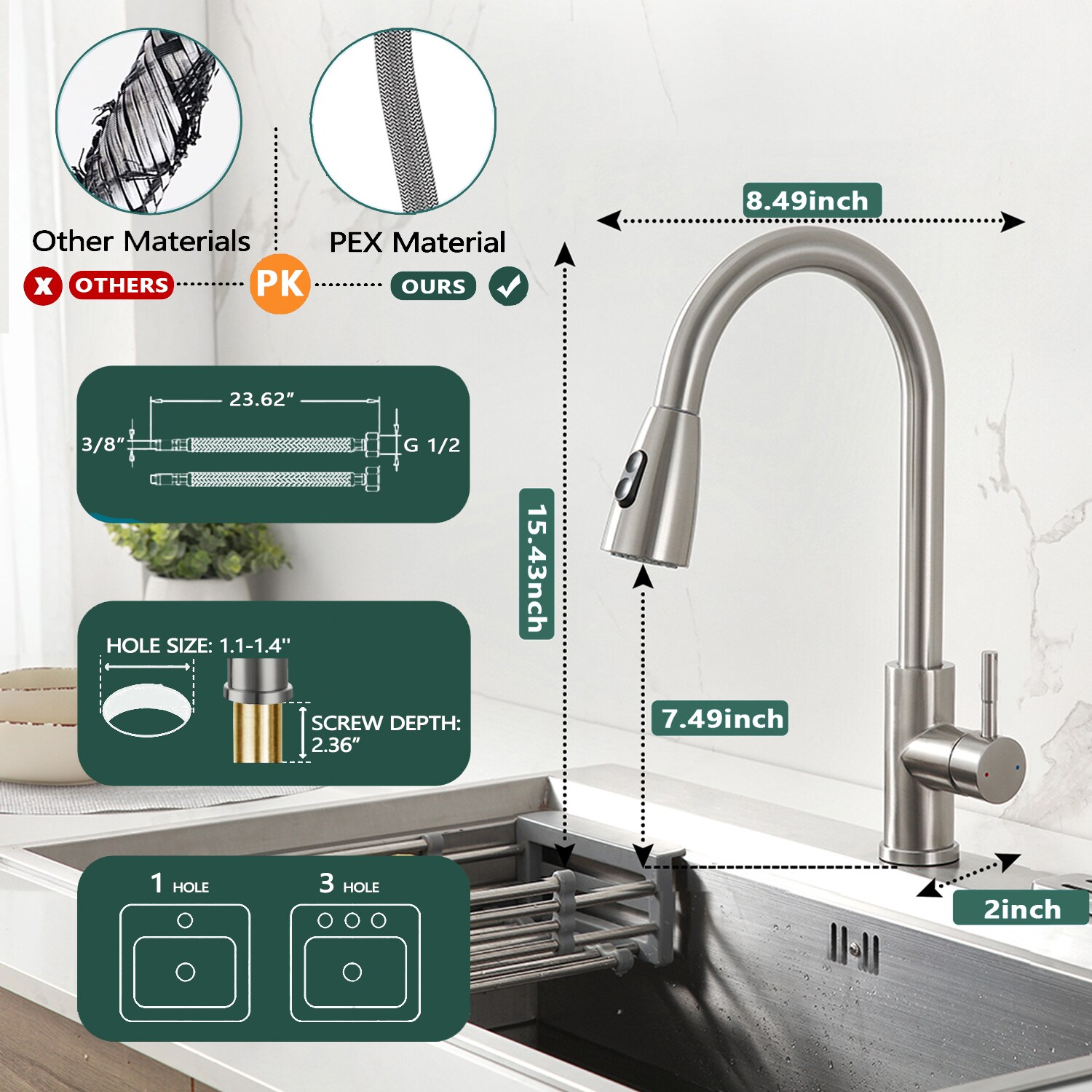 Maincraft 028HK80BN Kitchen-Faucets - View #10