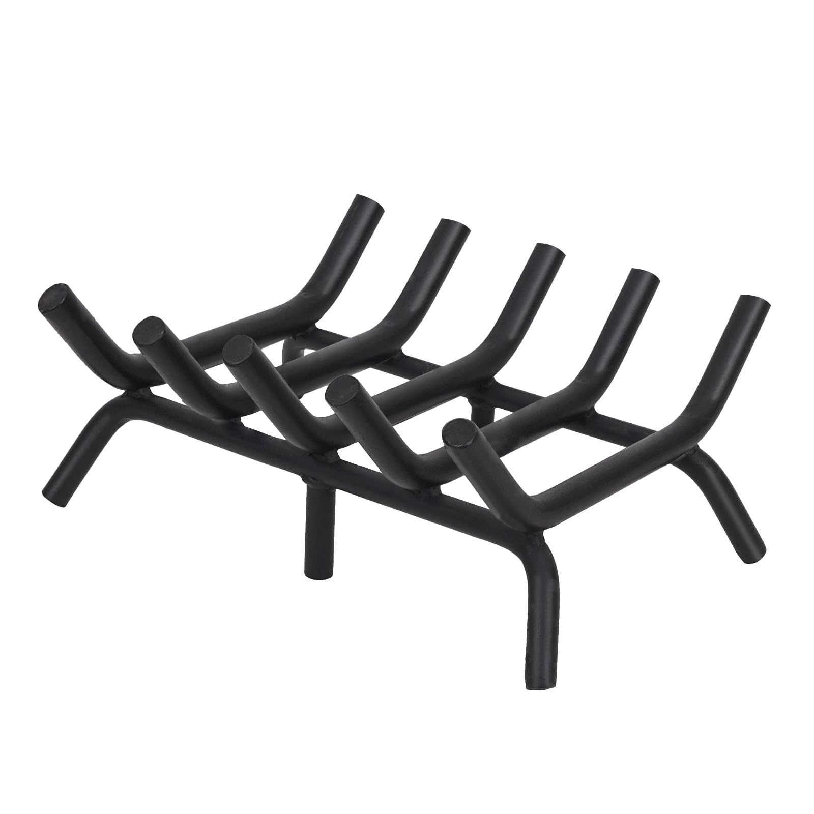 Afoxsos Fireplace Grate 17 inch Heavy Duty Solid Round Steel Log Grate for Indoor Outdoor Wood Burning Stoves Fireplaces and Fire Pits #LAF0820F214