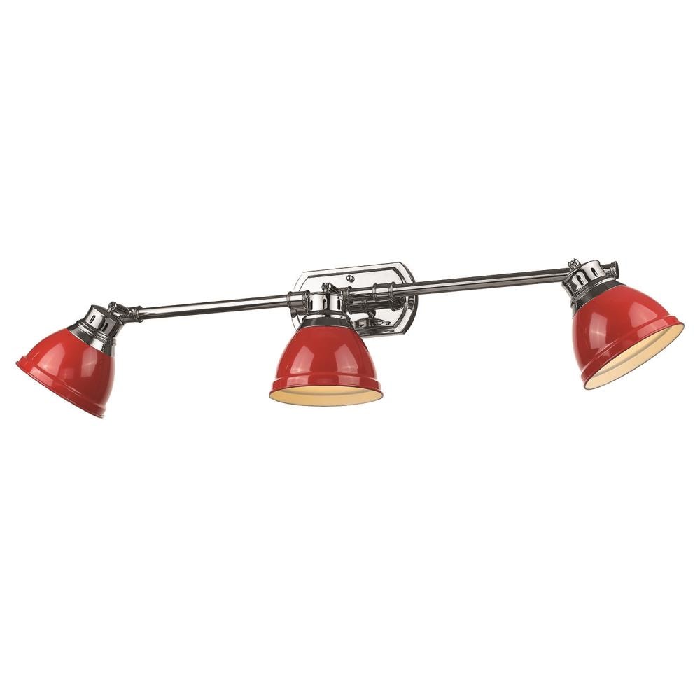 Golden Lighting 3602-VL3 CH-RD Duncan 35.375-in 3 -Light Gray Transitional Vanity light