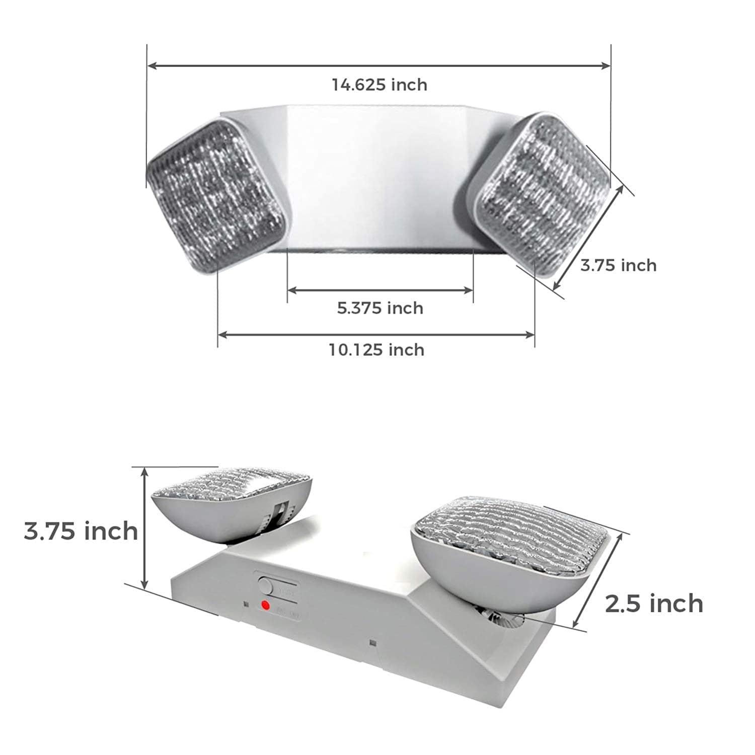 Ciata 3-Watt 120/277-Volt LED White Hardwired Exit Light In The ...