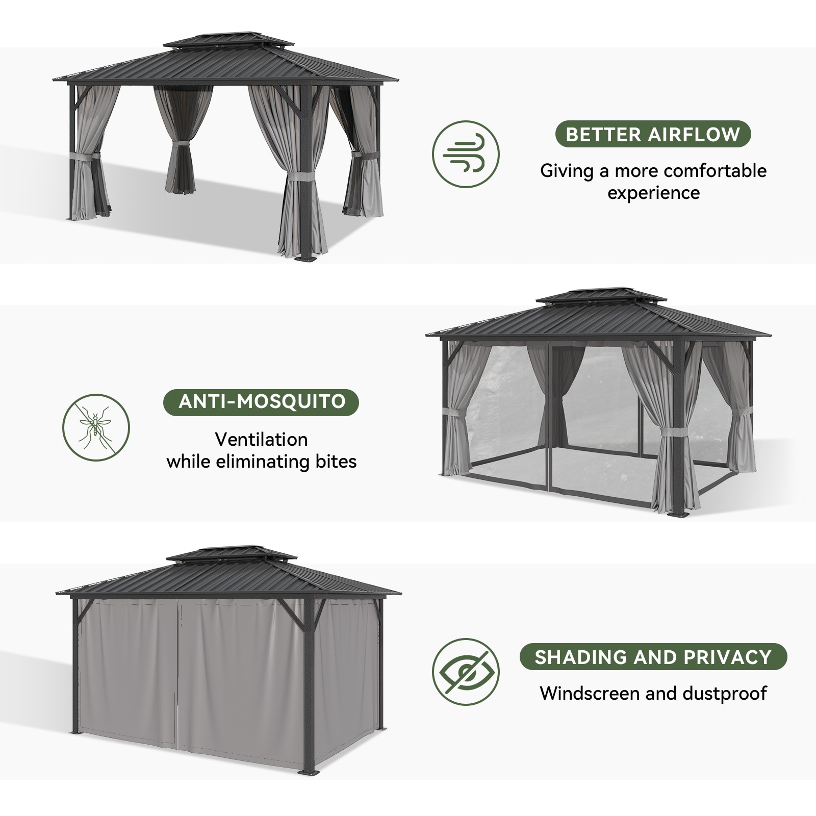 AOXUN AX-014GL41 Wood-Resin-Gazebos - View #7