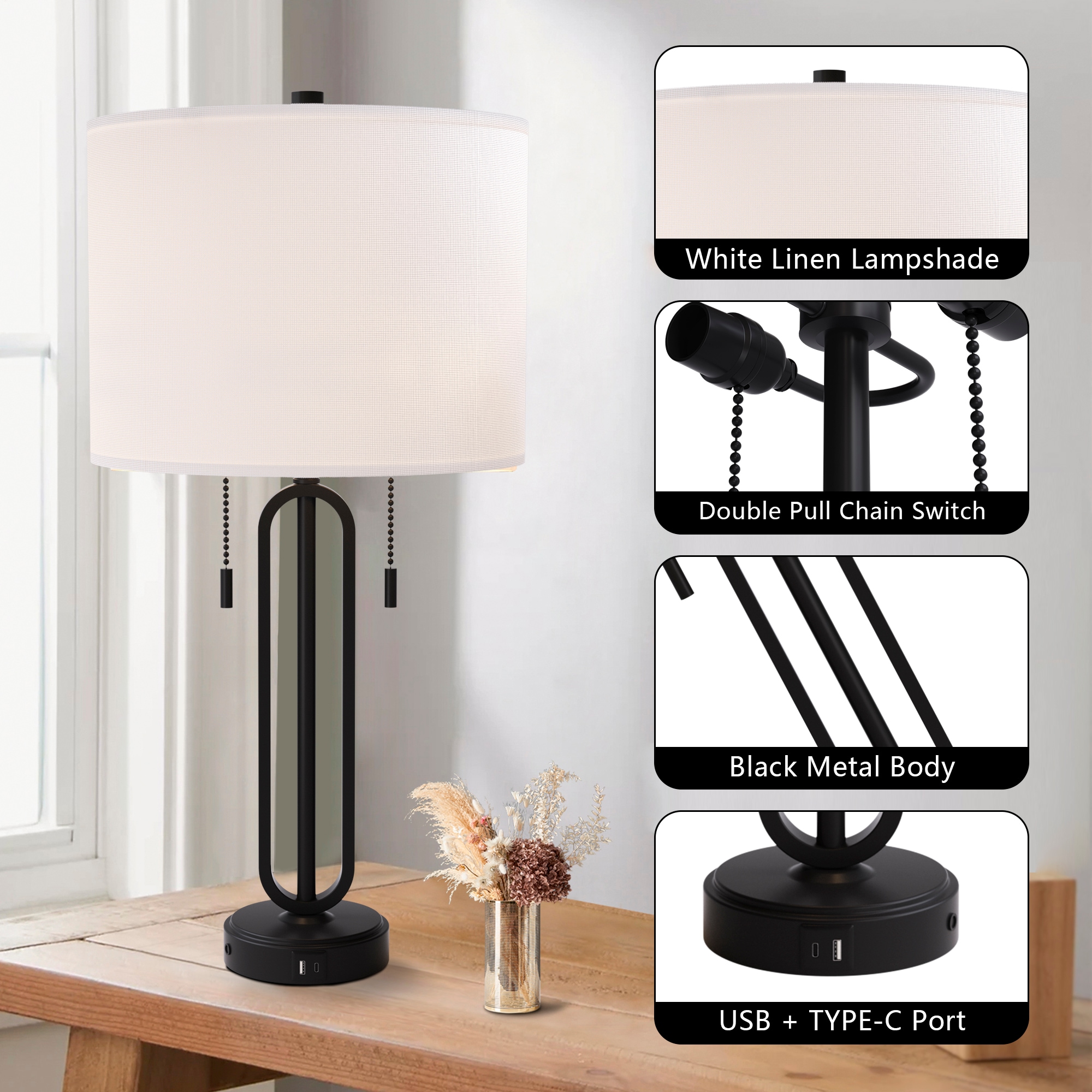 Maxax T238-BK Table-Lamps - View #8