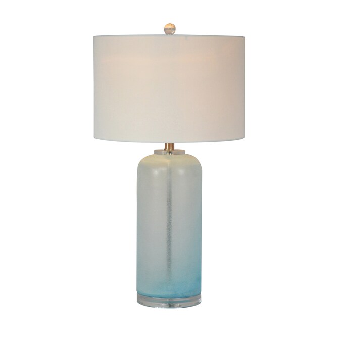 Blue Art Glass 3 Way Table Lamp, Tall Blue Glass Table Lamps