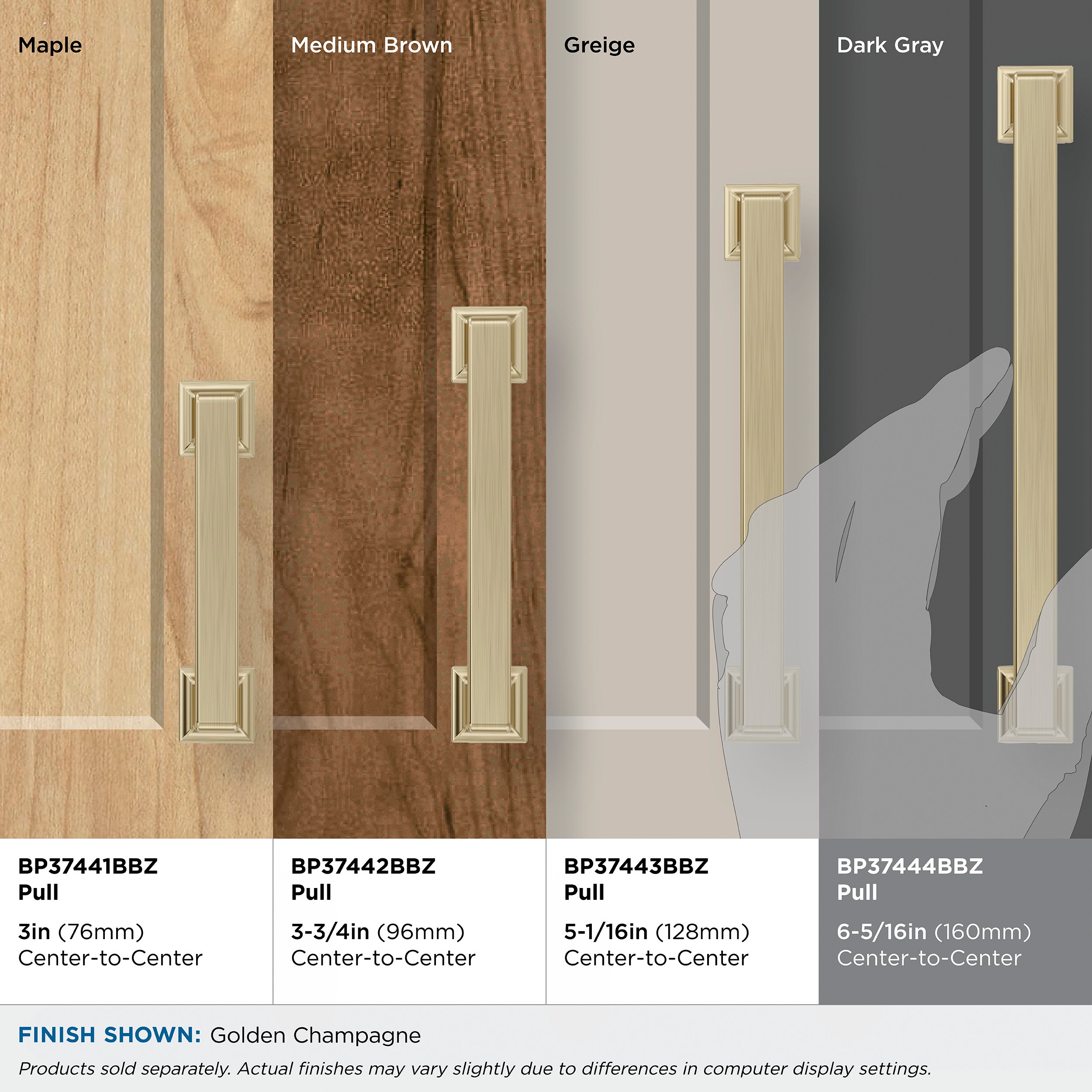 Amerock BP37444BBZ Cabinet-Pulls - View #8