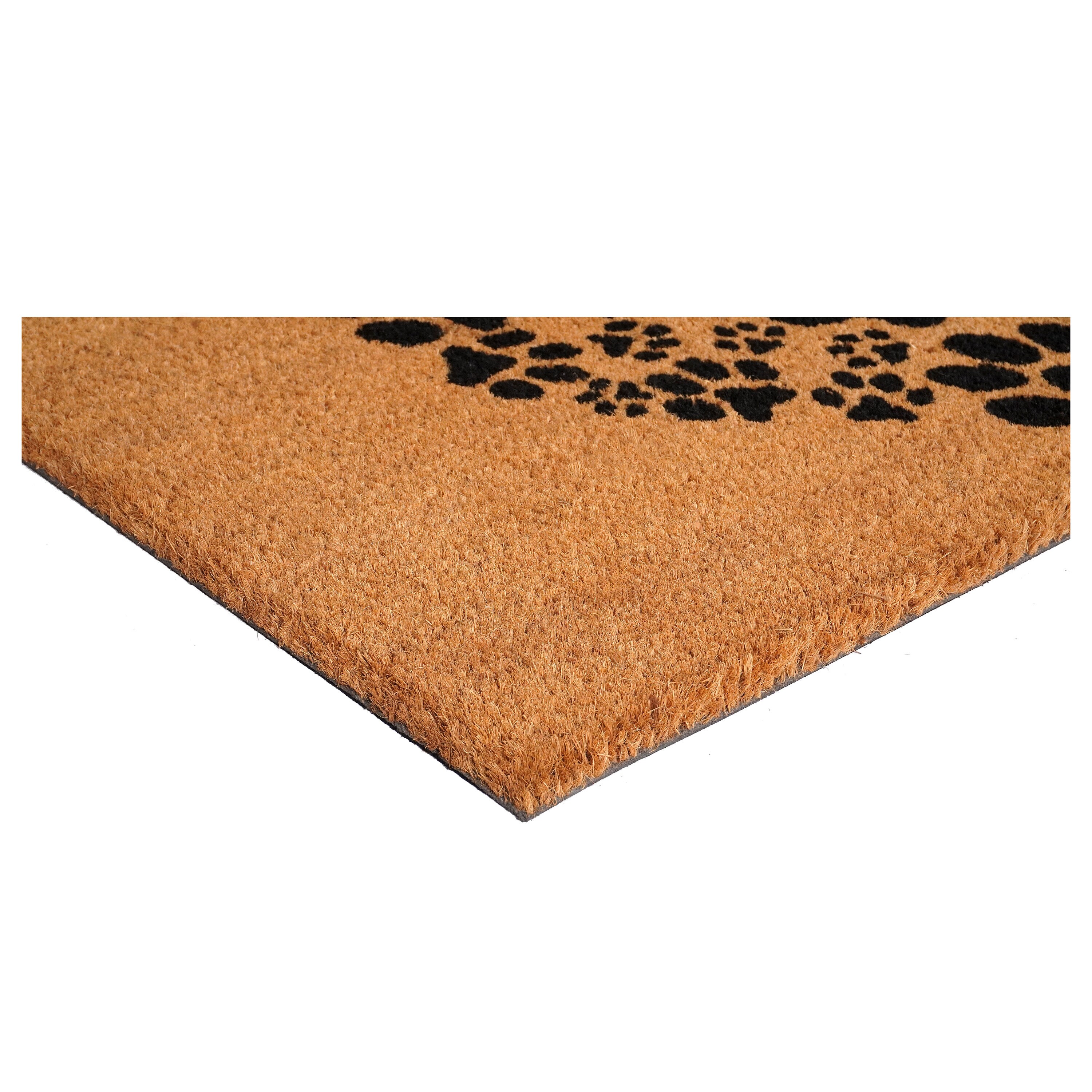 Calloway Mills 102142436 Heart Paws Doormat 24 x 36 Natural/Black