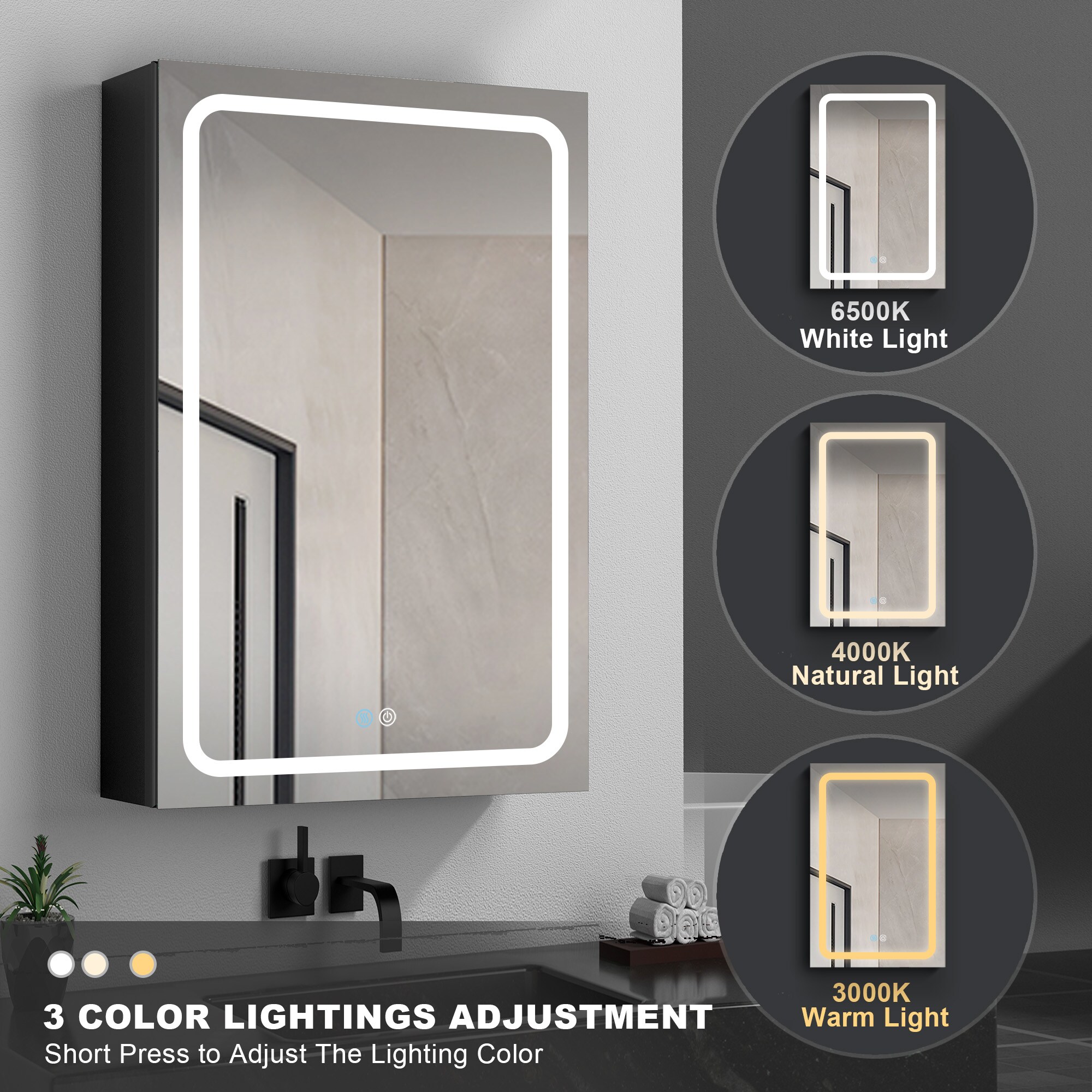 Forclover WBSGOYF23 Bathroom-Medicine-Cabinets - View #12