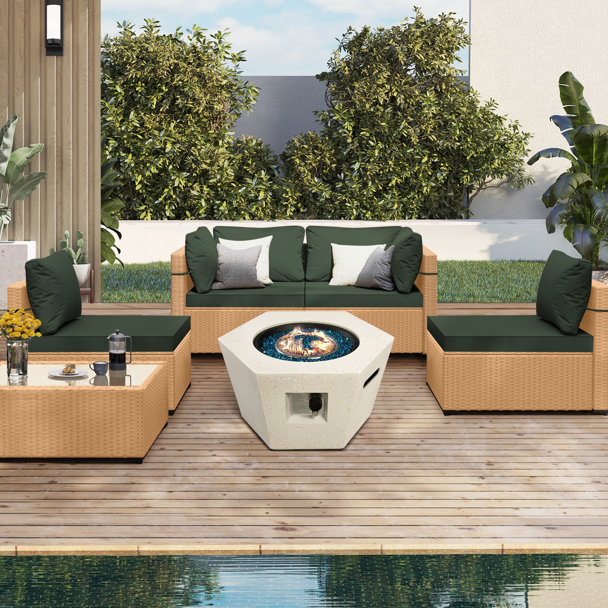 UPHA TBBE-AB28SMH-TUGREEN Patio-Conversation-Sets - View #2