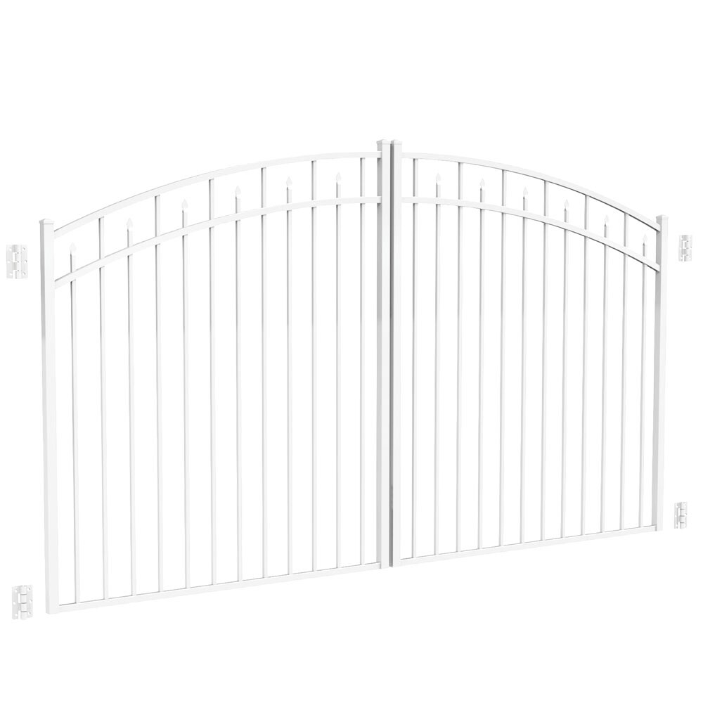 Freedom 9.75-ft x 4.62-ft Black Aluminum Driveway Gate