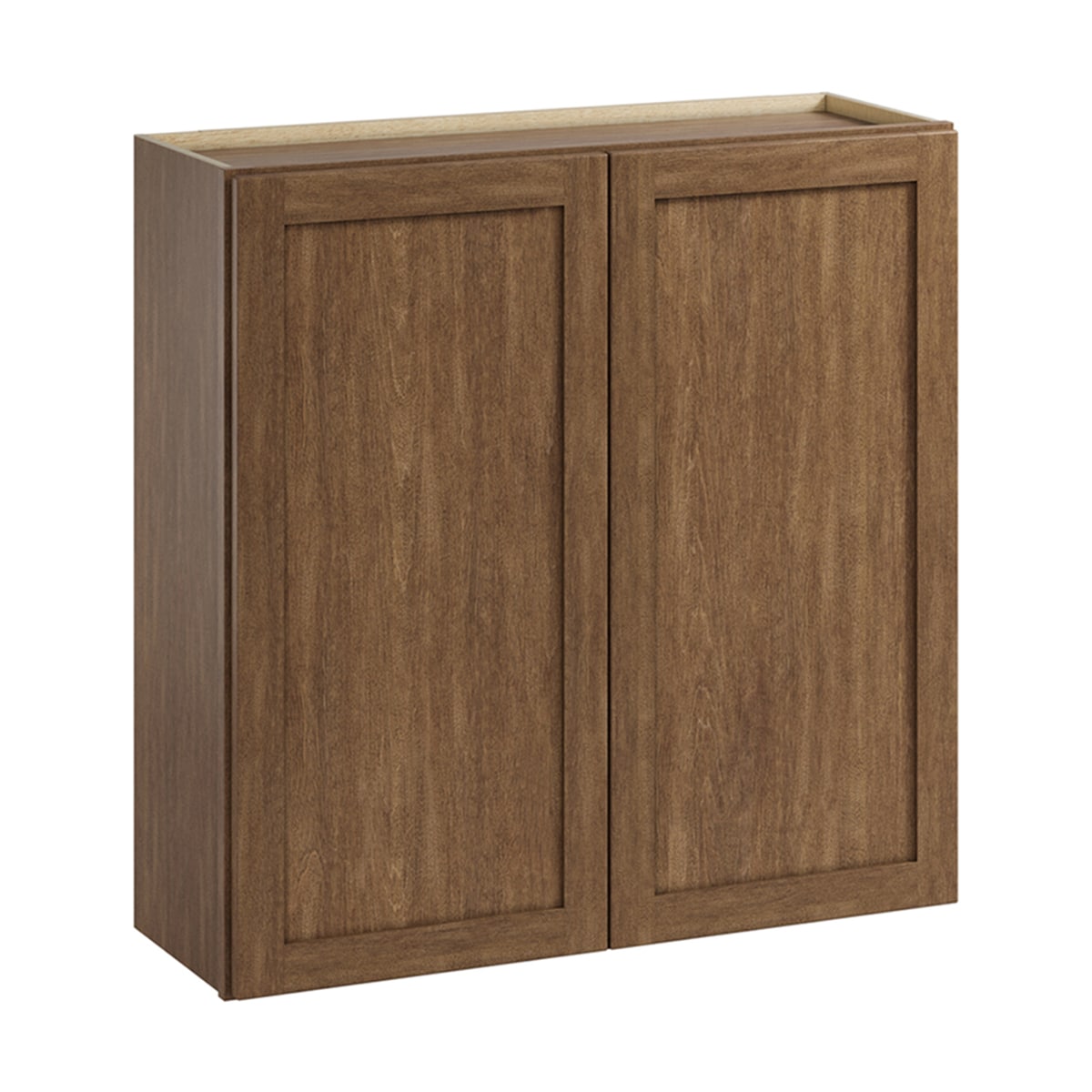 Whalen CLICK-IT LWSCLICK-41LW Sherwood Hills 36-in W x 36-in H x 12-in D Walnut Birch Wall Ready to assemble Plywood Cabinet (Raised Panel Shaker)