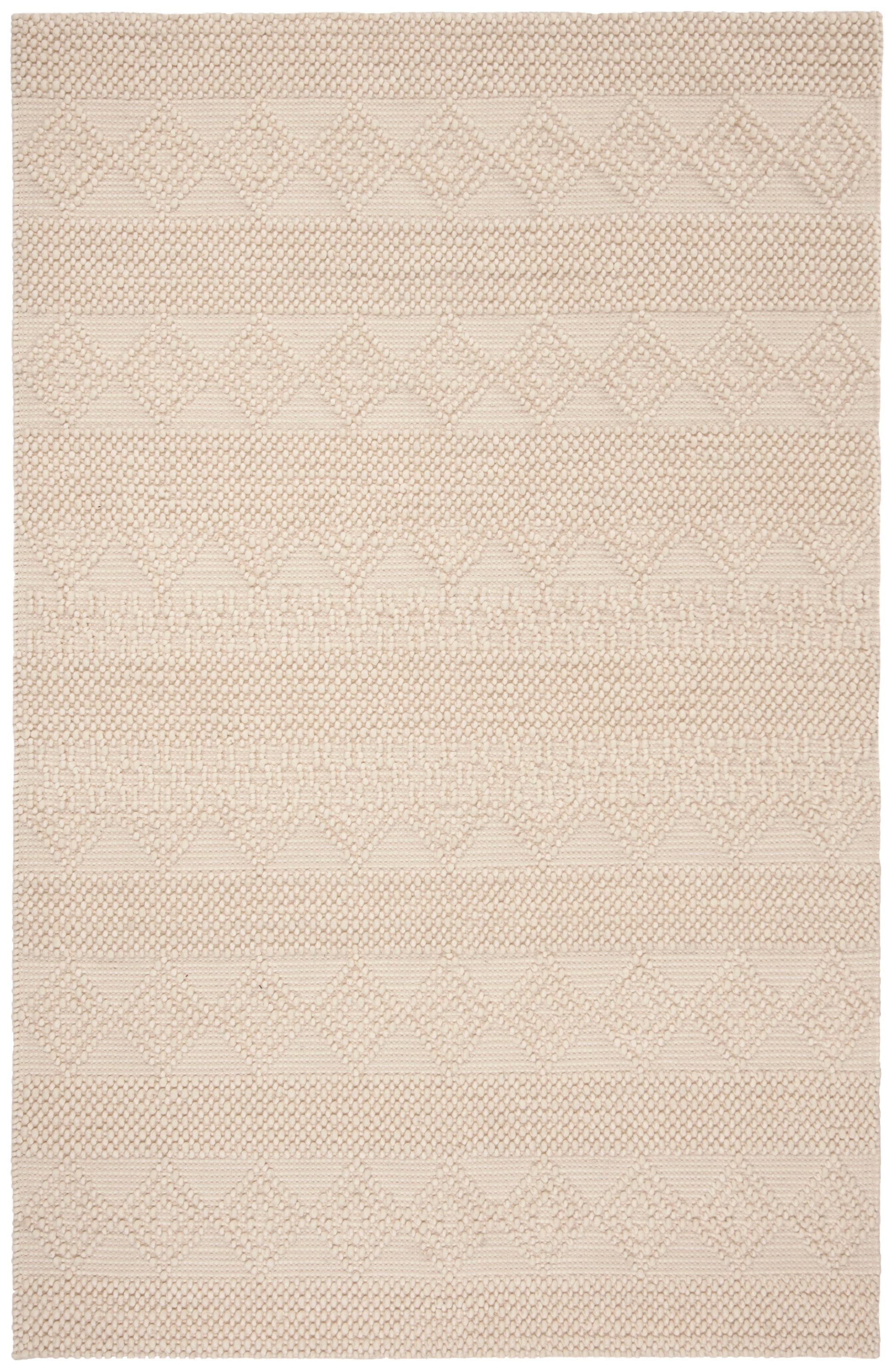 Safavieh NAT102C-4 Natura 4 x 6 (ft) Wool Ivory Rectangular Indoor Abstract Coastal Area rug