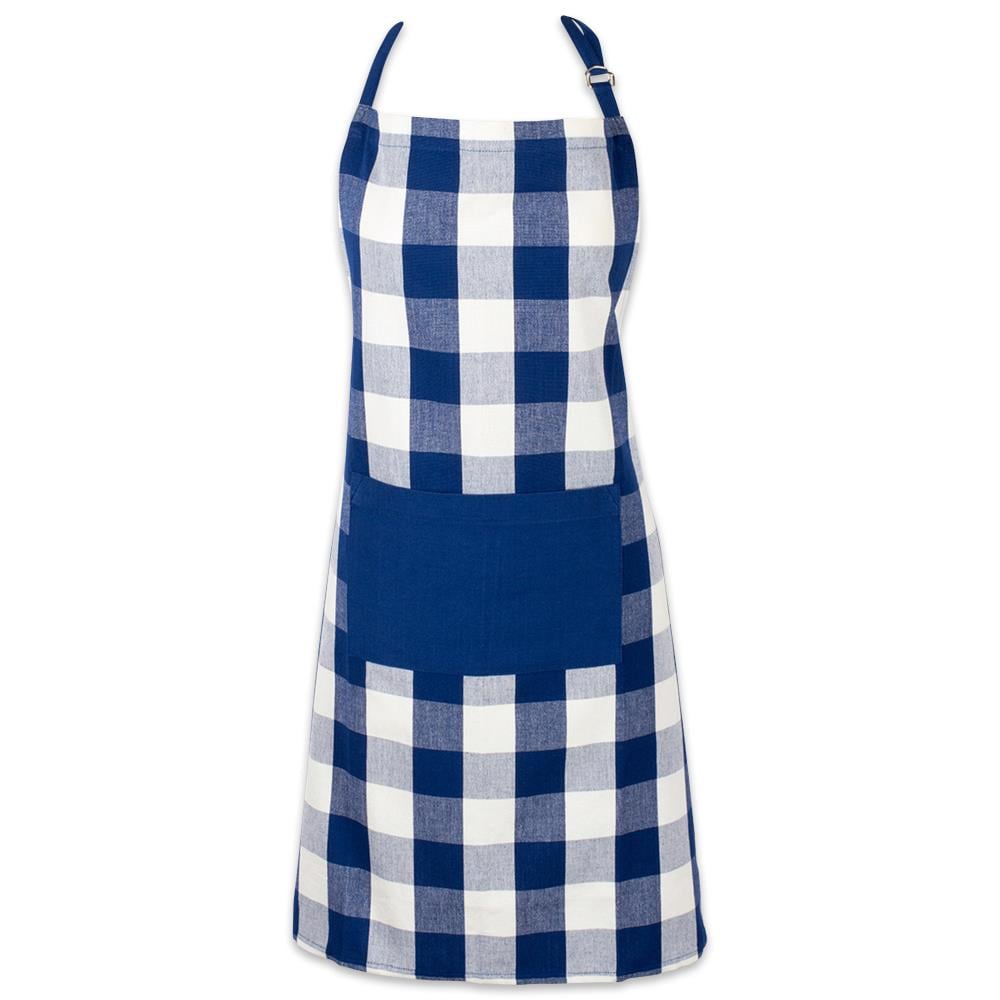 DII CAMZ37750 Navy Buffalo Check Cotton Grilling Apron