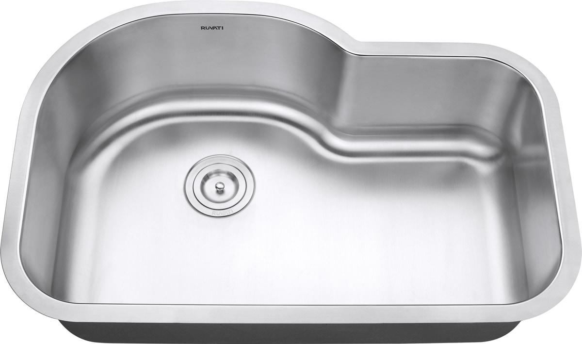Ruvati 32" Stainless Steel Undermount Single Bowl Kitchen Sink