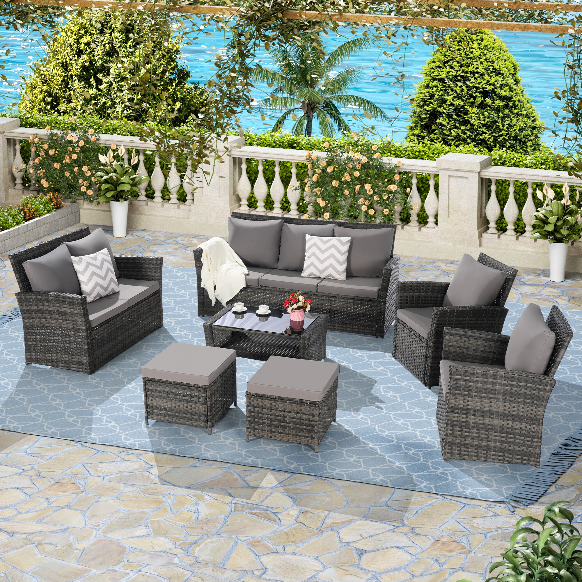 SINOFURN SYA330102GY Patio-Conversation-Sets - View #2