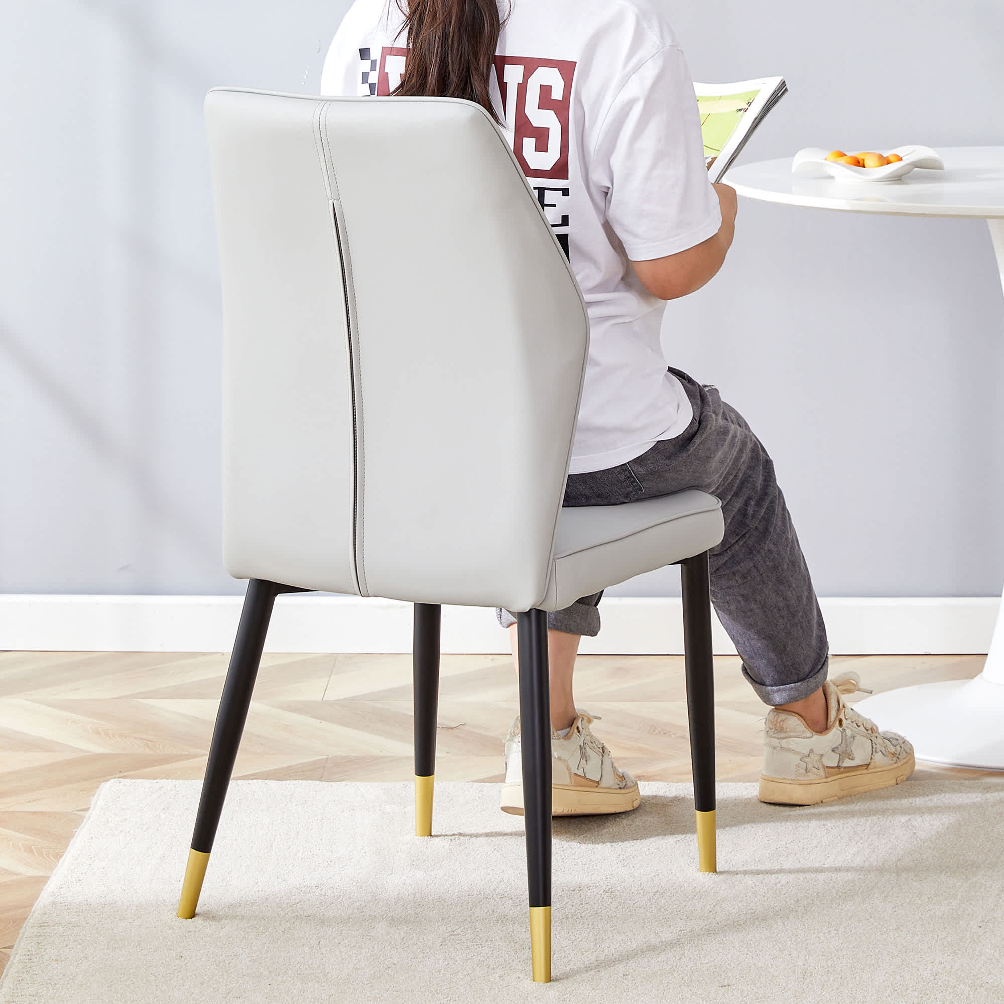 Vynxaria LEXY0083-DJCY-8GRY Dining-Chairs - View #5