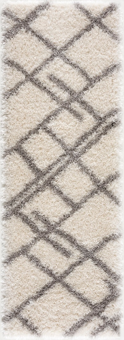 LBaiet ML892G28 GREY Malibu 2 x 8 (ft) Loomed Polyester Gray Rectangular Indoor Geometric Runner rug