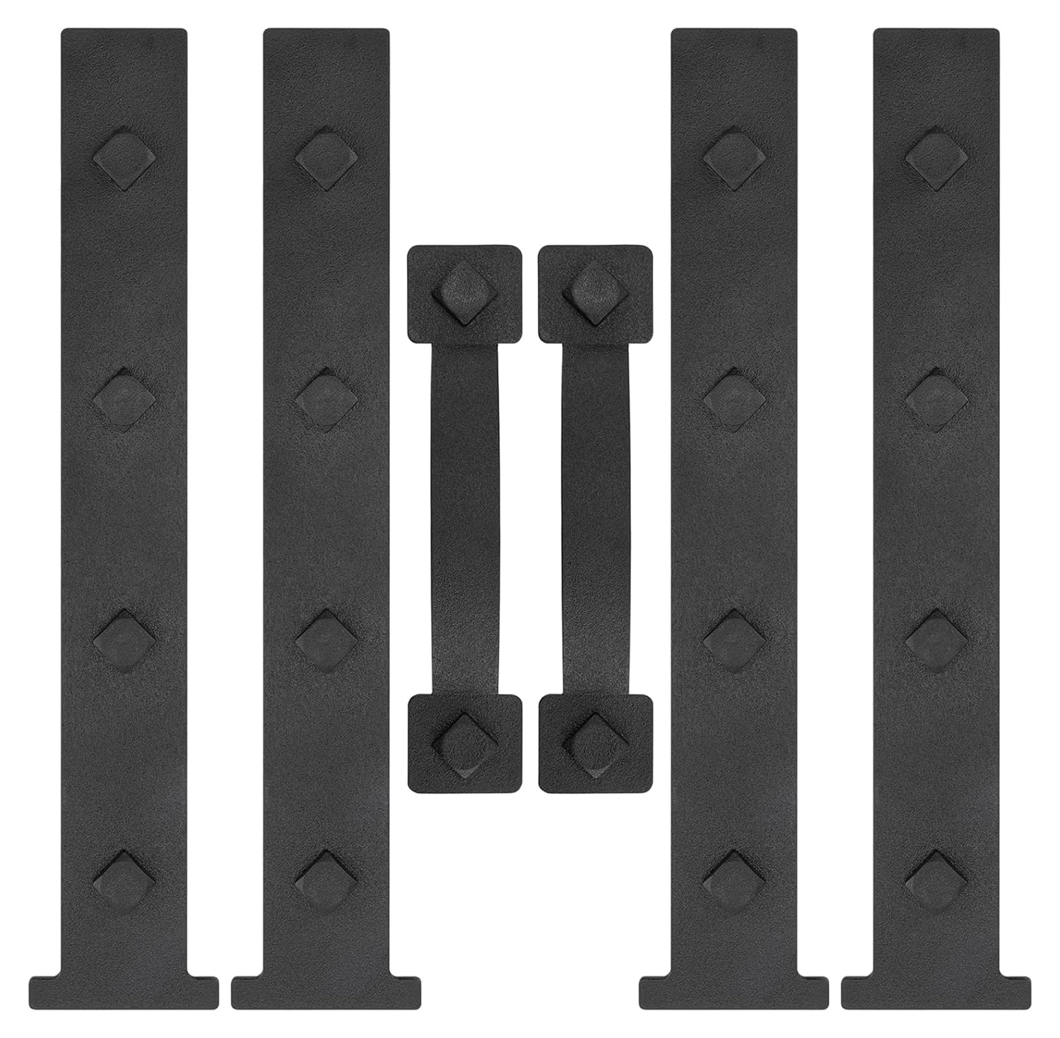 Etokfoks  Magnetic Decorative Garage Door Hinges Hardware Kit Attractive Curb Appeal Faux Hinges Handles Decor Hardware 1 Carriage Door