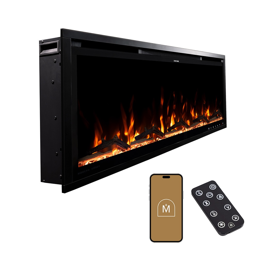 Modern Ember ME-AER42-SLIM 42-Inches W Aerus Slim Wall mount Fan-forced Wall-mount Electric Fireplace with Remote Control Included